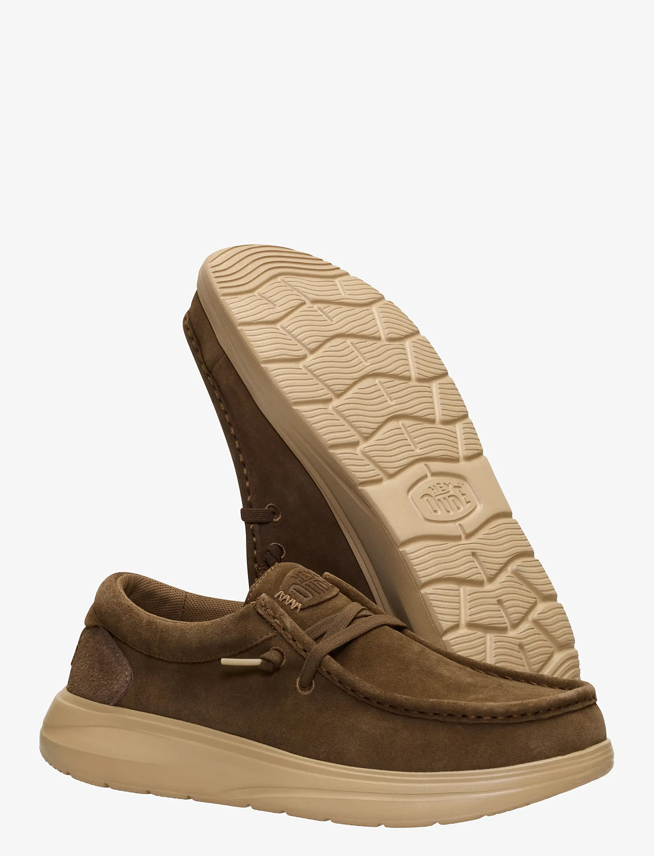 Hey Dude - WALLY X SUEDE - boat shoes - teak brown/incense - 3