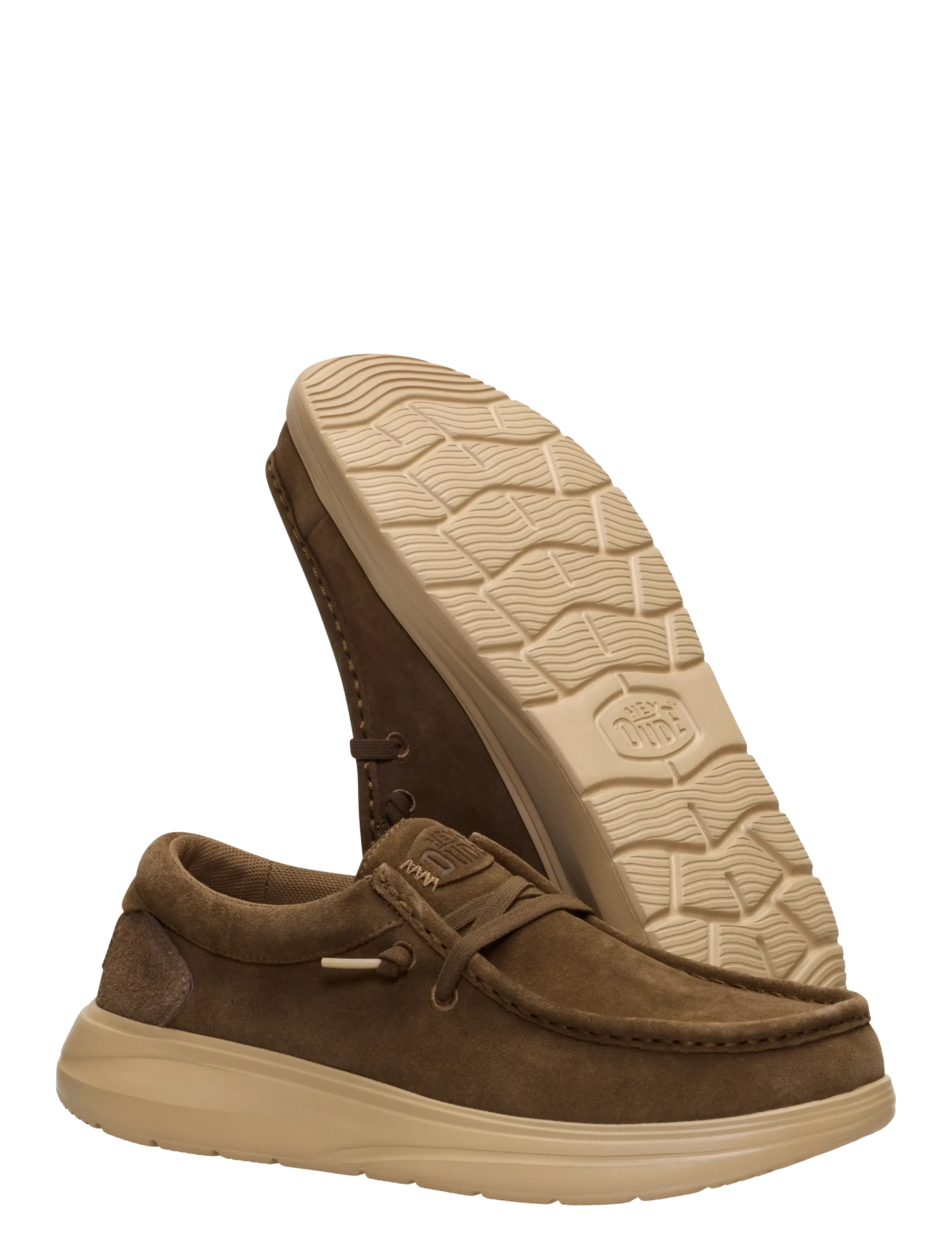 Hey Dude - WALLY X SUEDE - purjekingad - teak brown/incense - 3