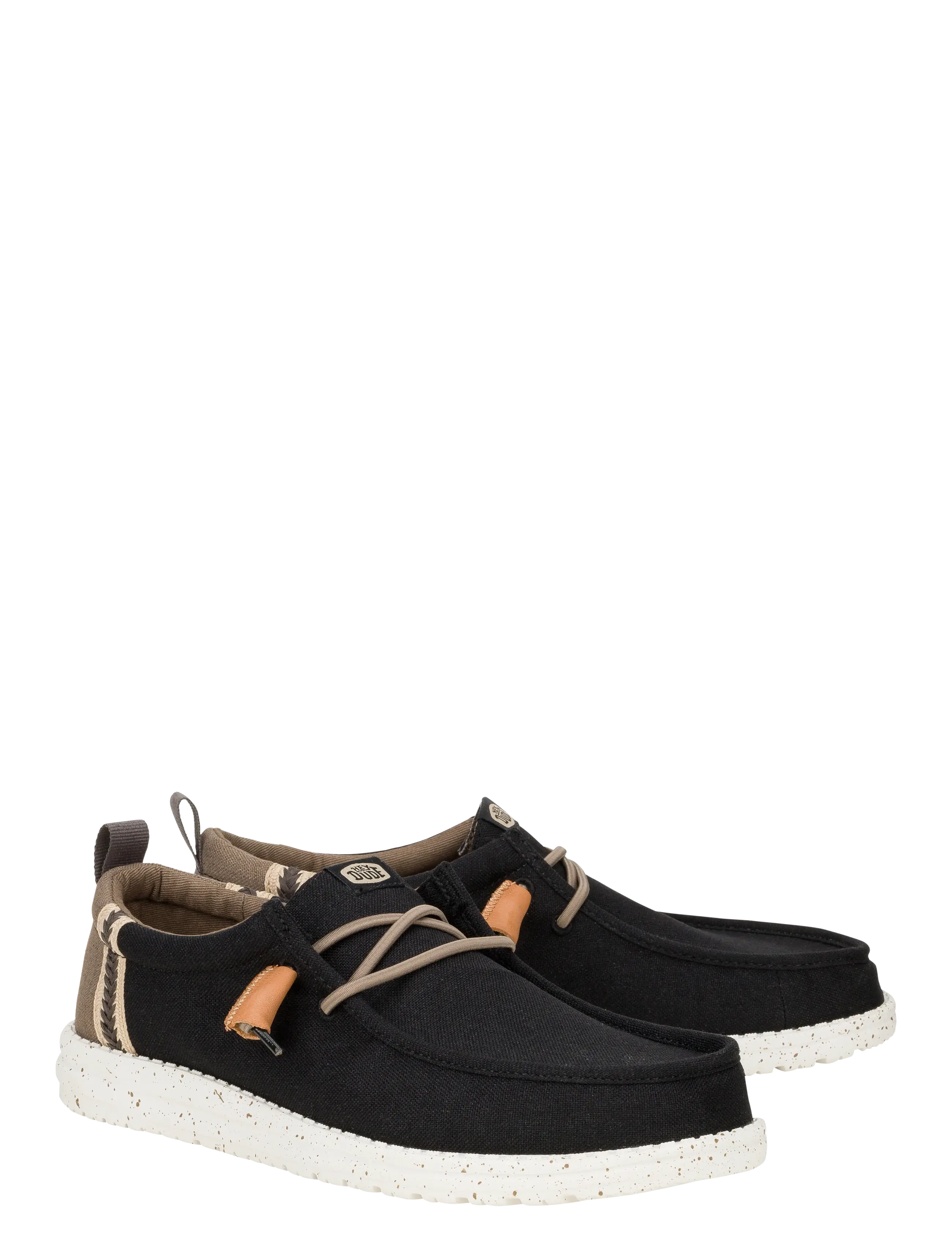 Hey Dude - WALLY SUMMER LINEN - urlaubsfavoriten - black/walnut - 1