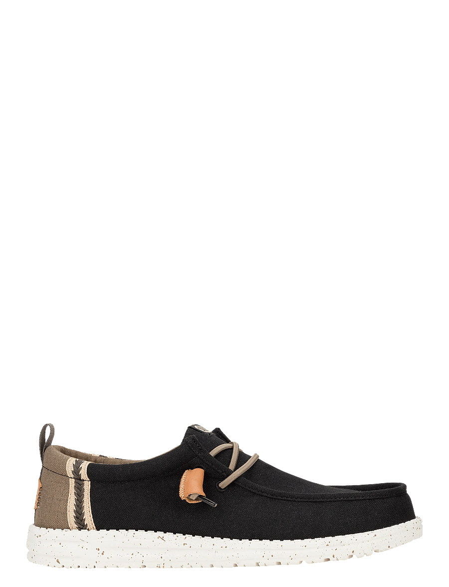 Hey Dude - WALLY SUMMER LINEN - urlaubsfavoriten - black/walnut - 2