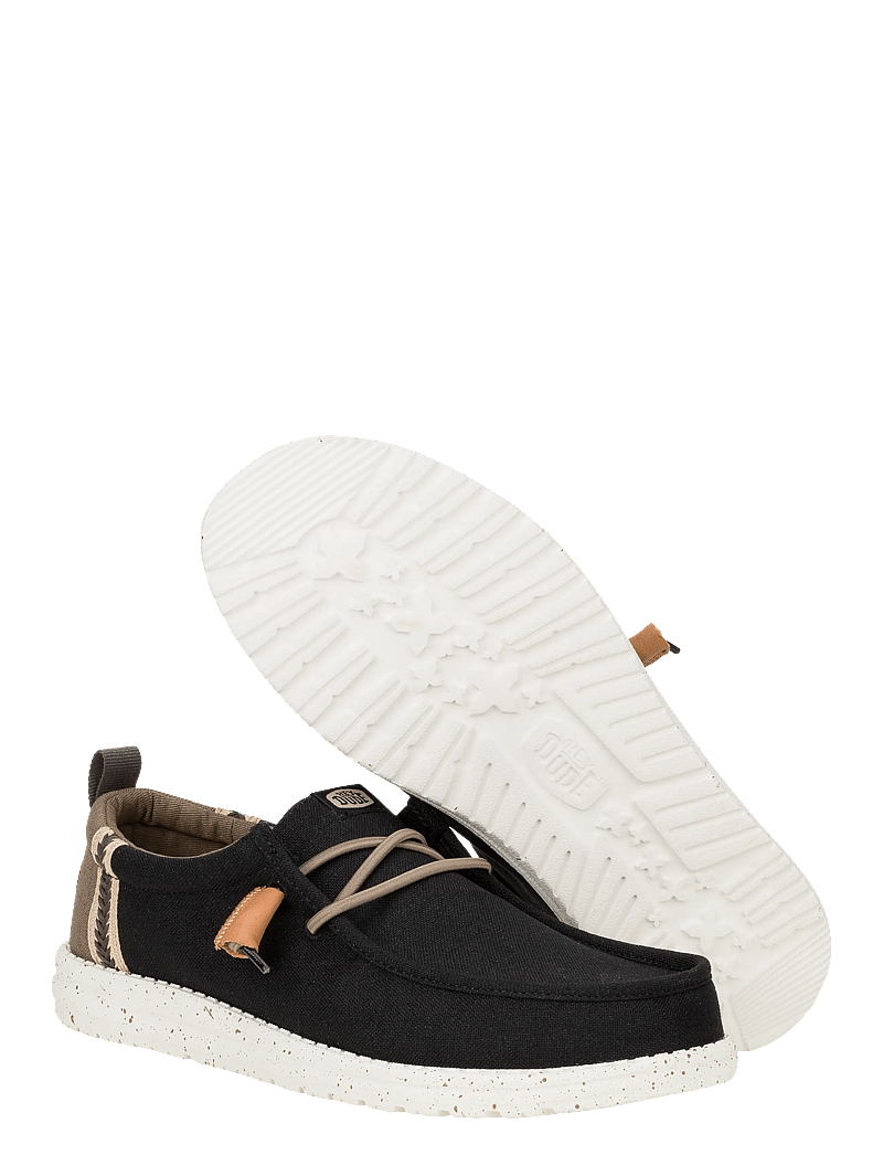 Hey Dude - WALLY SUMMER LINEN - feriefavoritter - black/walnut - 3