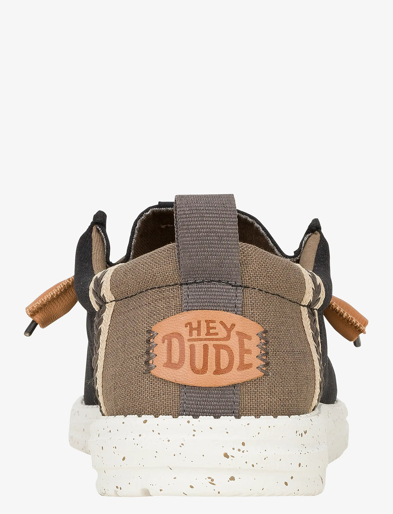 Hey Dude - WALLY SUMMER LINEN - boat shoes - black/walnut - 5