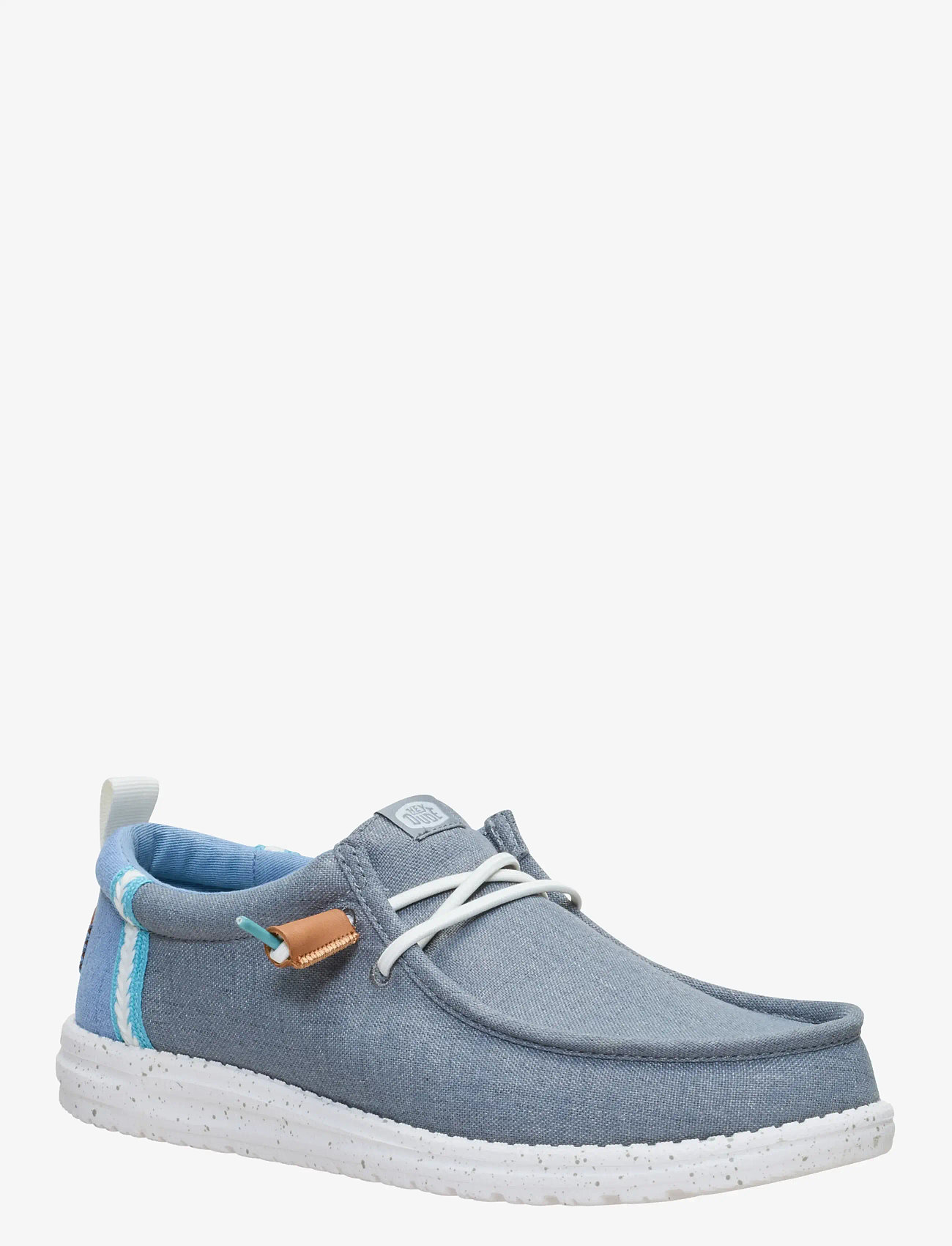 Hey Dude - WALLY SUMMER LINEN - boat shoes - grey/faded denim - 0