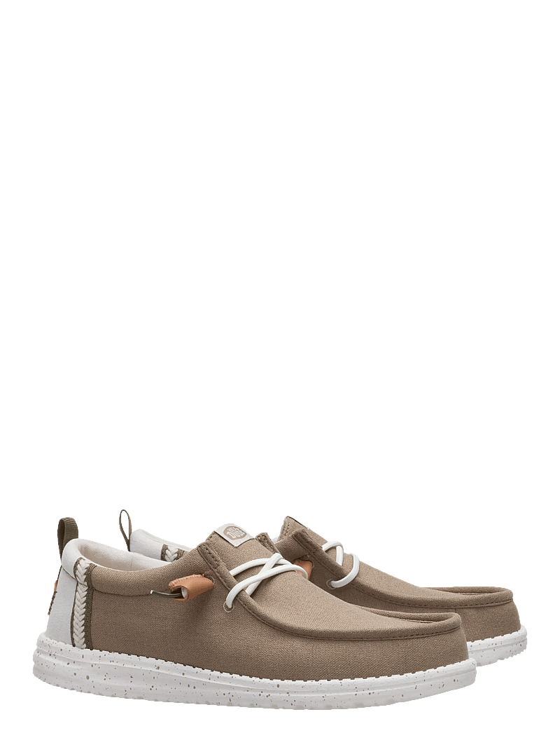 Hey Dude - WALLY SUMMER LINEN - slip on sneakers - timber/silver birch - 1