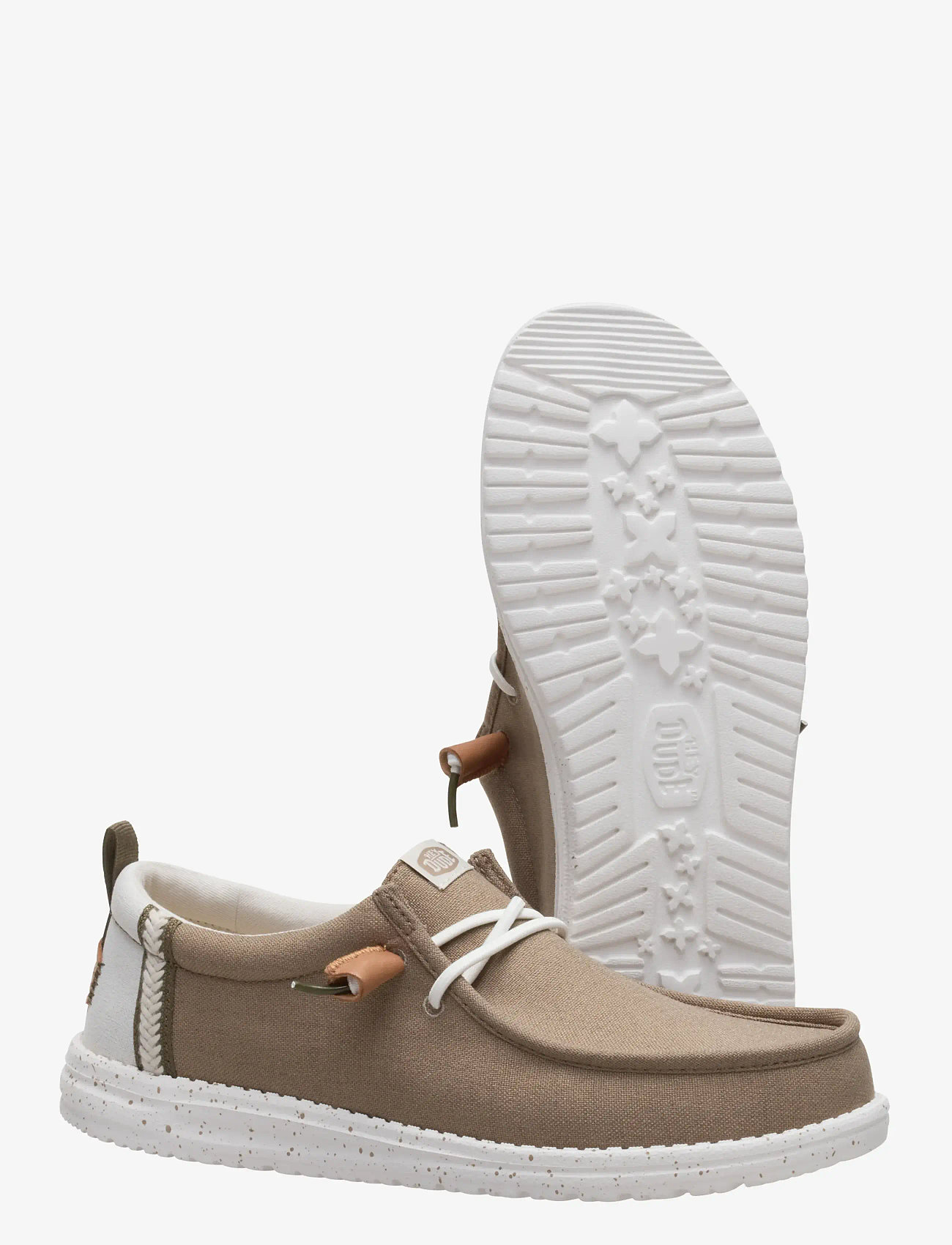 Hey Dude - WALLY SUMMER LINEN - slip on sneakers - timber/silver birch - 3