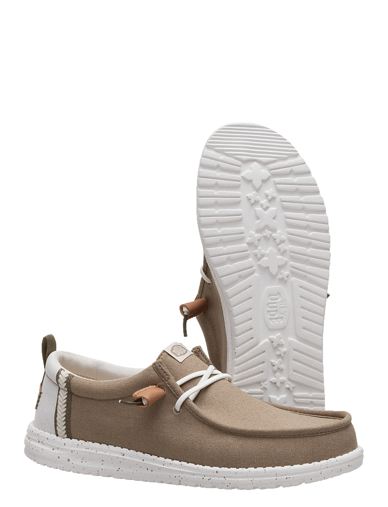 Hey Dude - WALLY SUMMER LINEN - slip on sneakers - timber/silver birch - 3