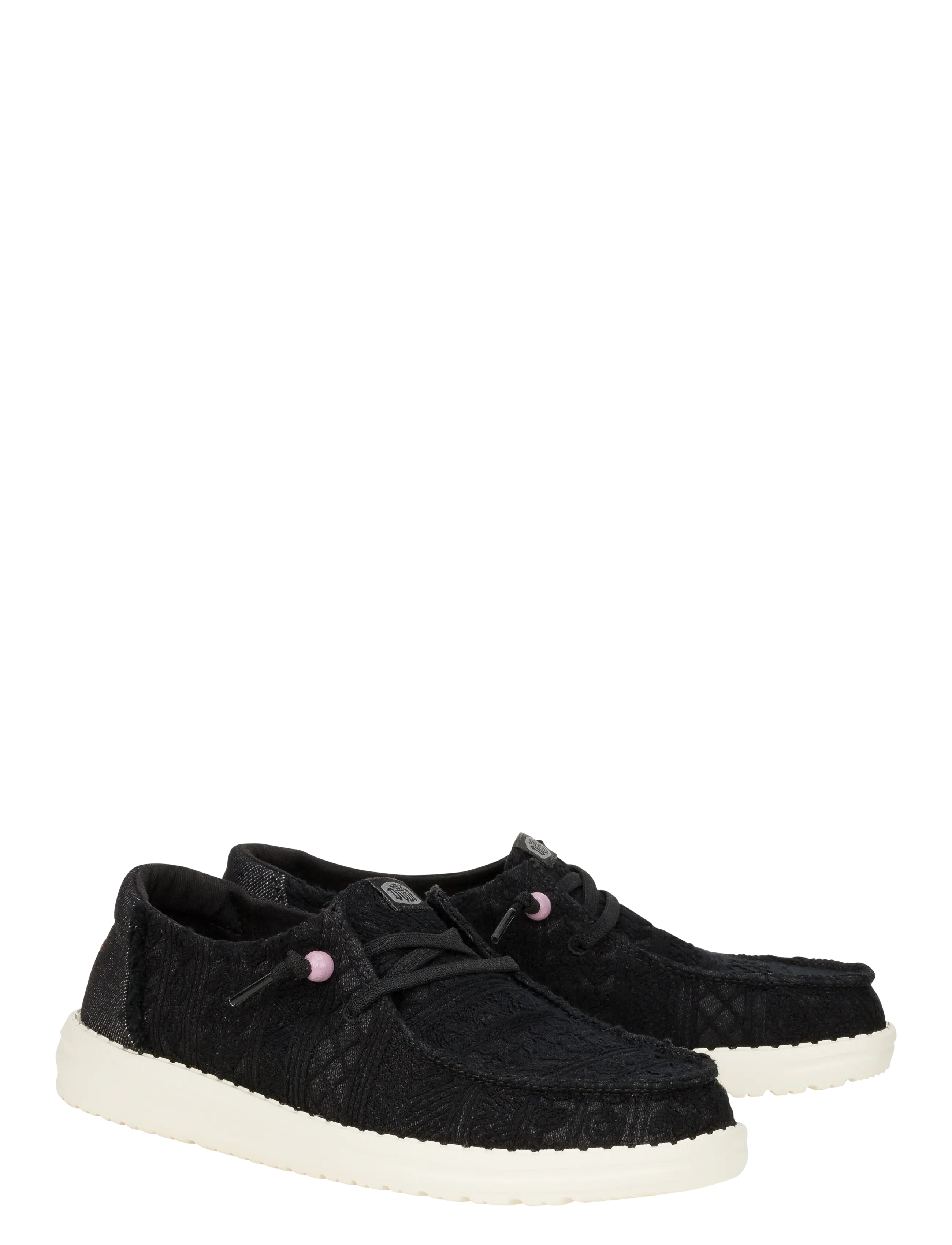 Hey Dude - WENDY CROCHET LACE - seglarskor - black - 1