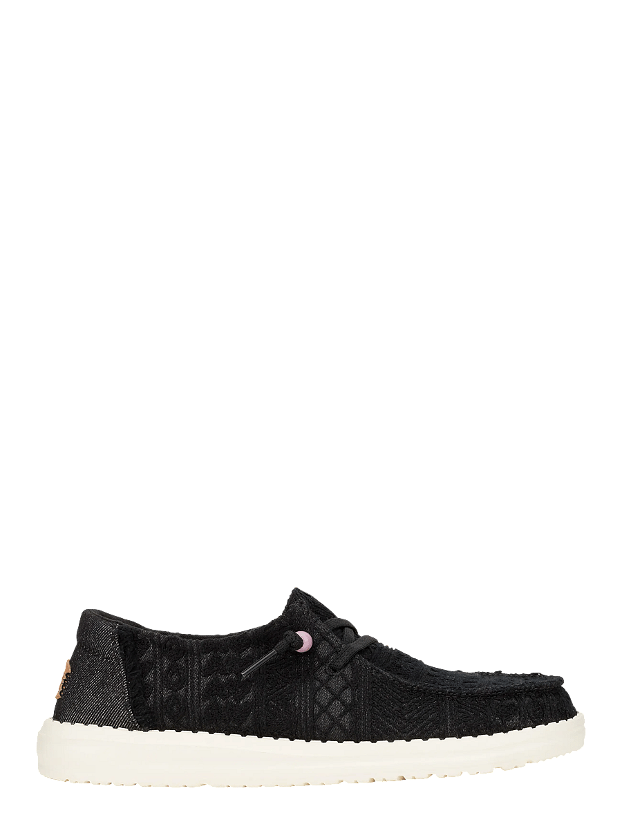 Hey Dude - WENDY CROCHET LACE - seglarskor - black - 2