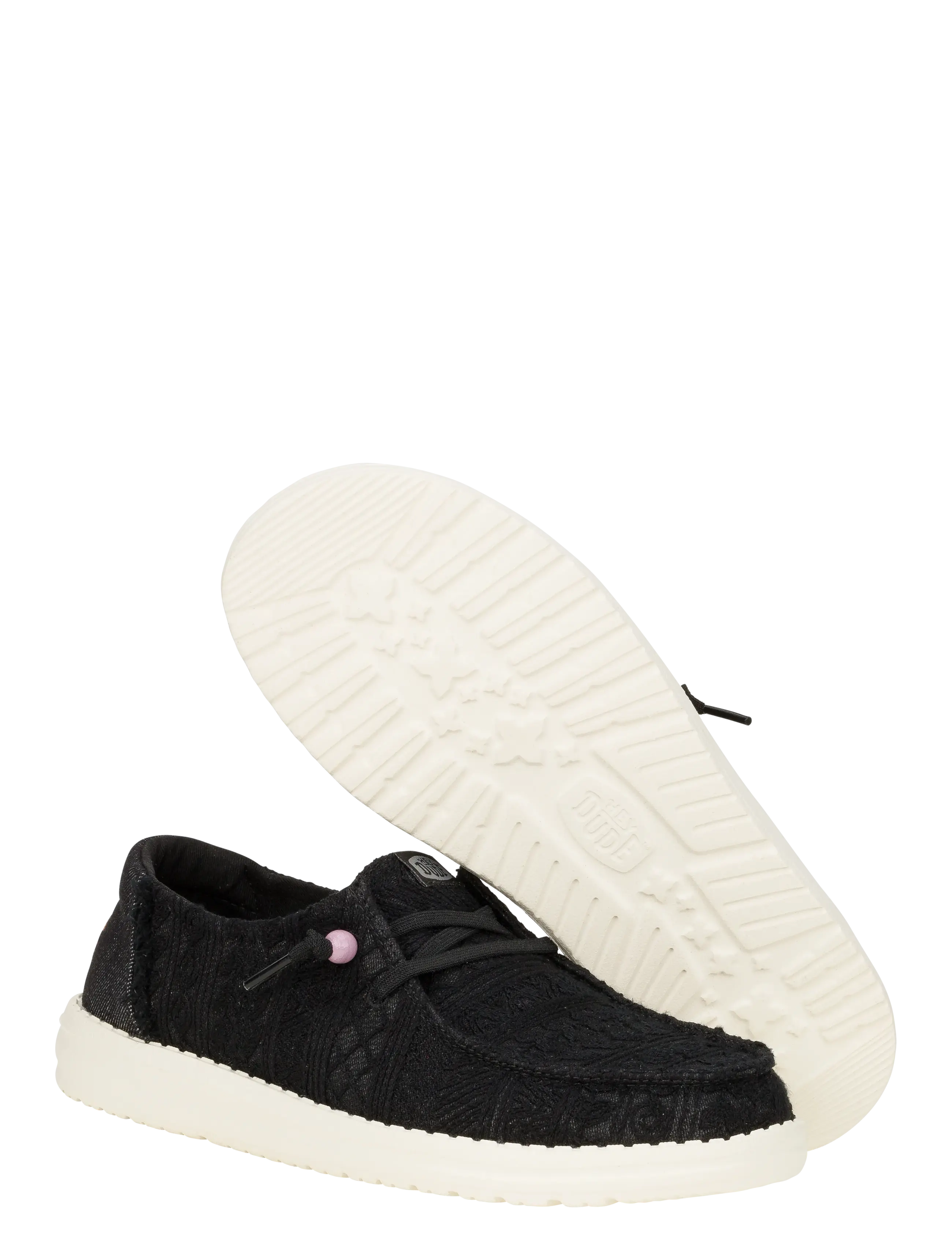 Hey Dude - WENDY CROCHET LACE - seglarskor - black - 3