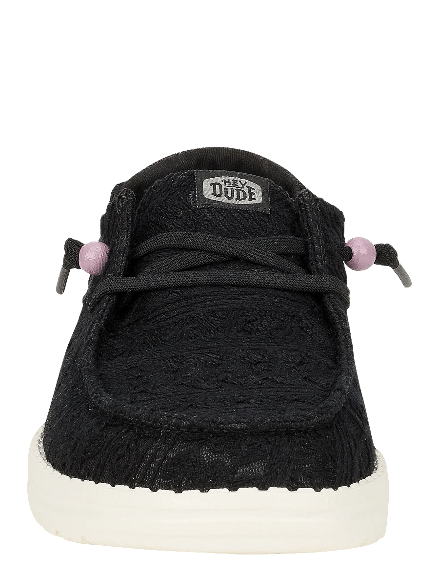 Hey Dude - WENDY CROCHET LACE - seglarskor - black - 4