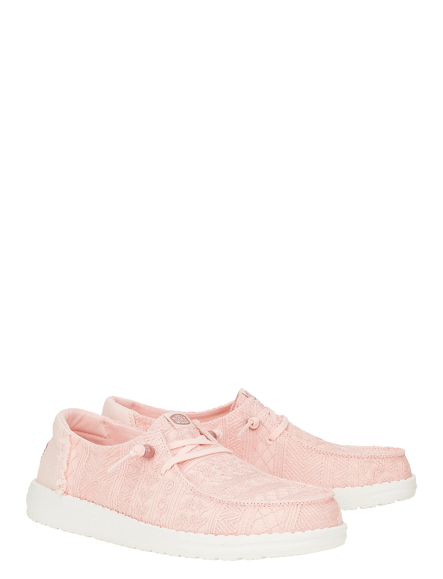 Hey Dude - WENDY CROCHET LACE - slip-on sneaker - pale pink - 1