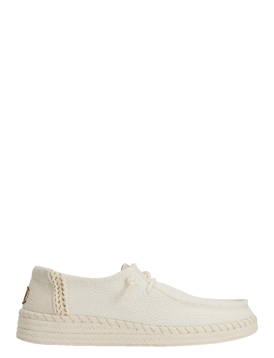 Hey Dude - WENDY ESPADRILLE WOVEN - konfirmatsioon - white - 2
