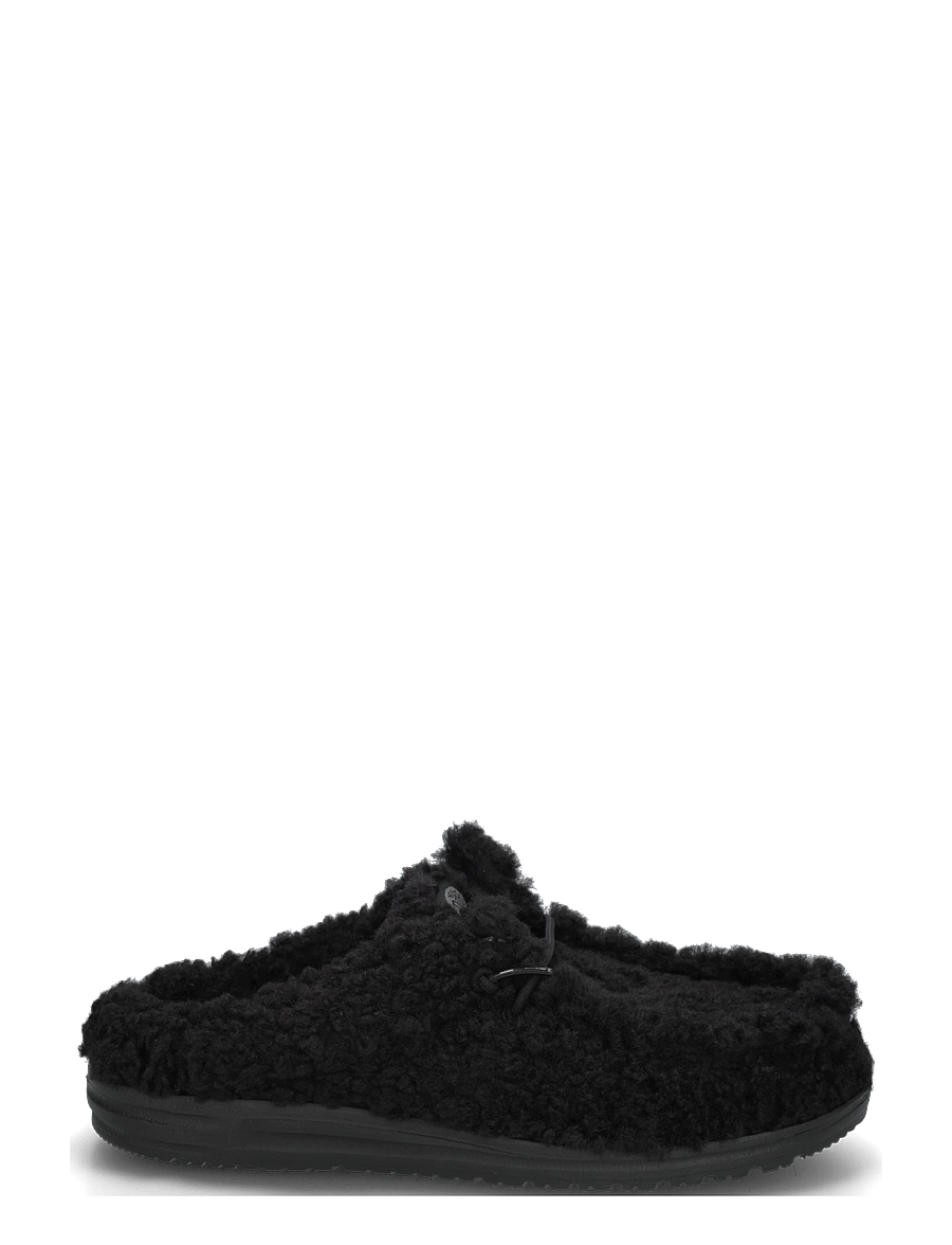 Hey Dude - WALLY SLIPPER - hjemmesko - black/black - 2