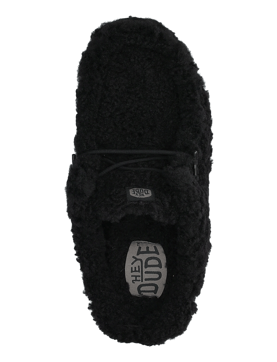 Hey Dude - WALLY SLIPPER - hjemmesko - black/black - 3