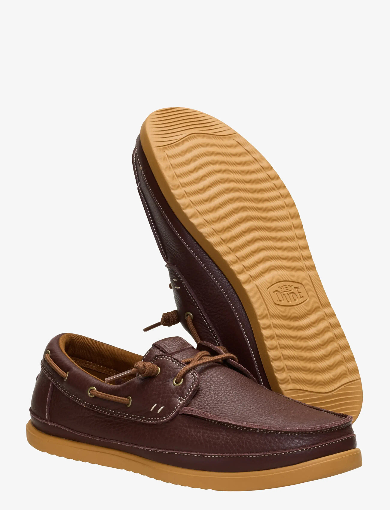 Hey Dude - HARBOR LO CRAFT LEATHER - sejlersko - shaved brown/robe brown - 3