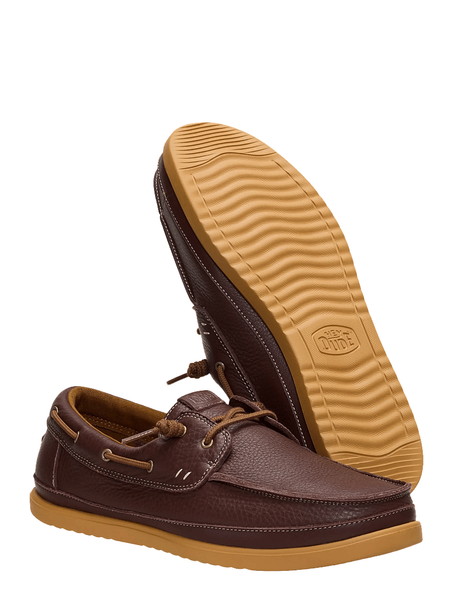 Hey Dude - HARBOR LO CRAFT LEATHER - mokassins - shaved brown/robe brown - 3