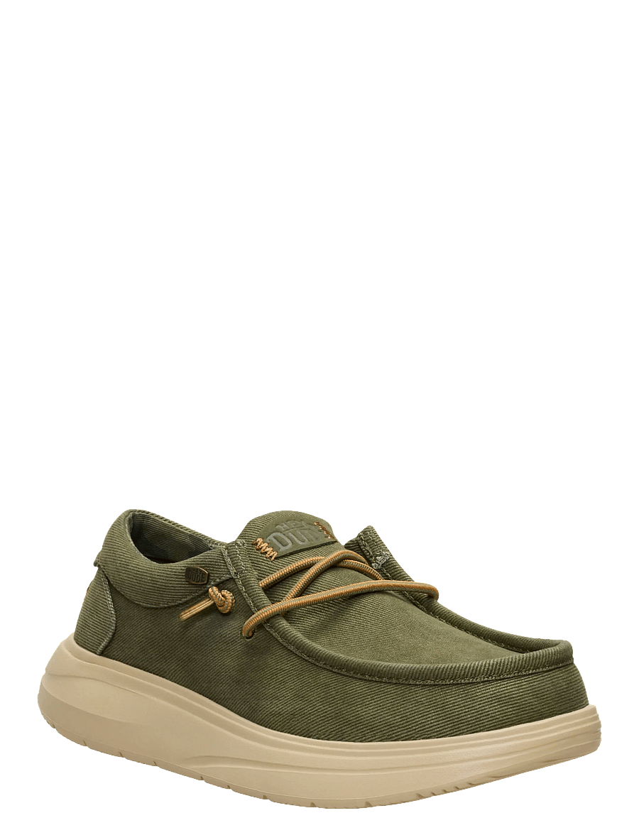 Hey Dude - WALLY COMF WORN - låga sneakers - olive/dawm tan - 0