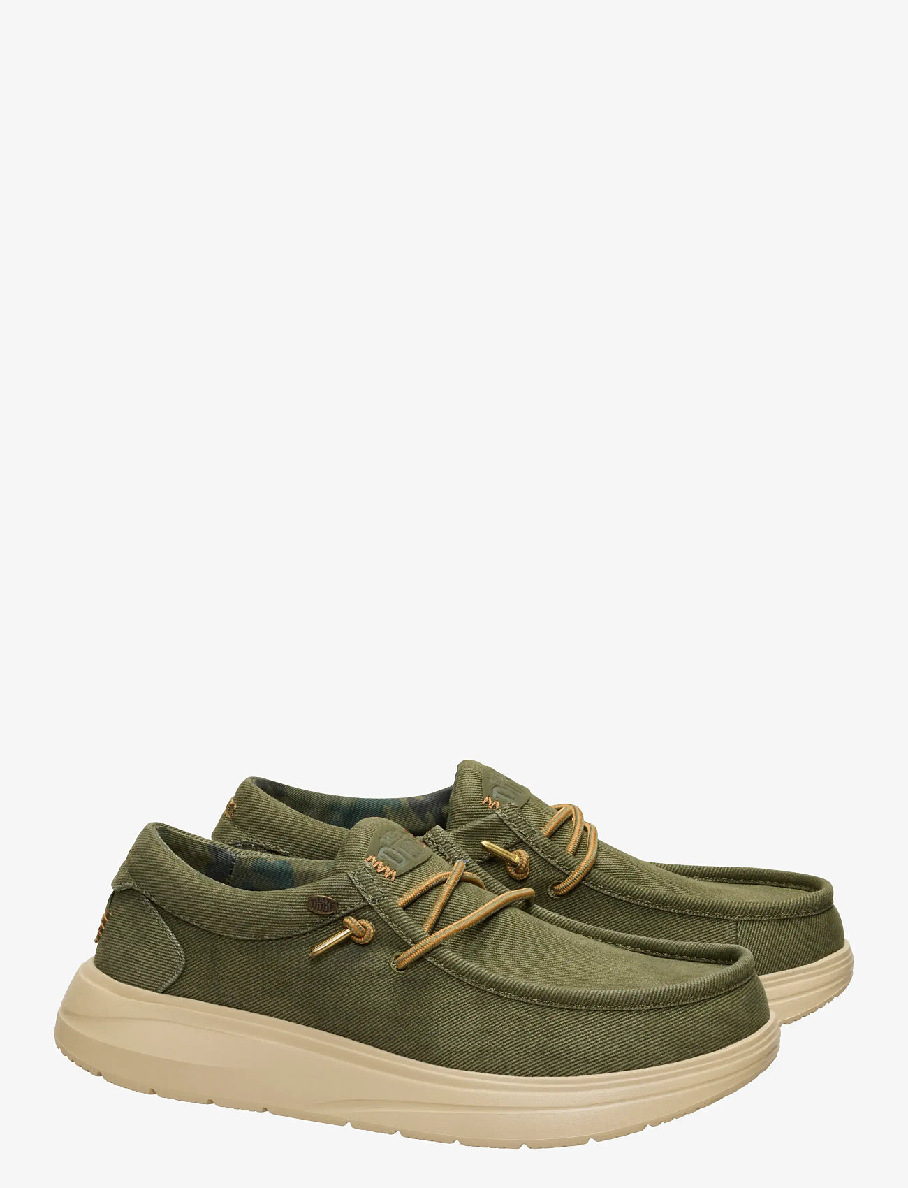 Hey Dude - WALLY COMF WORN - low tops - olive/dawm tan - 1