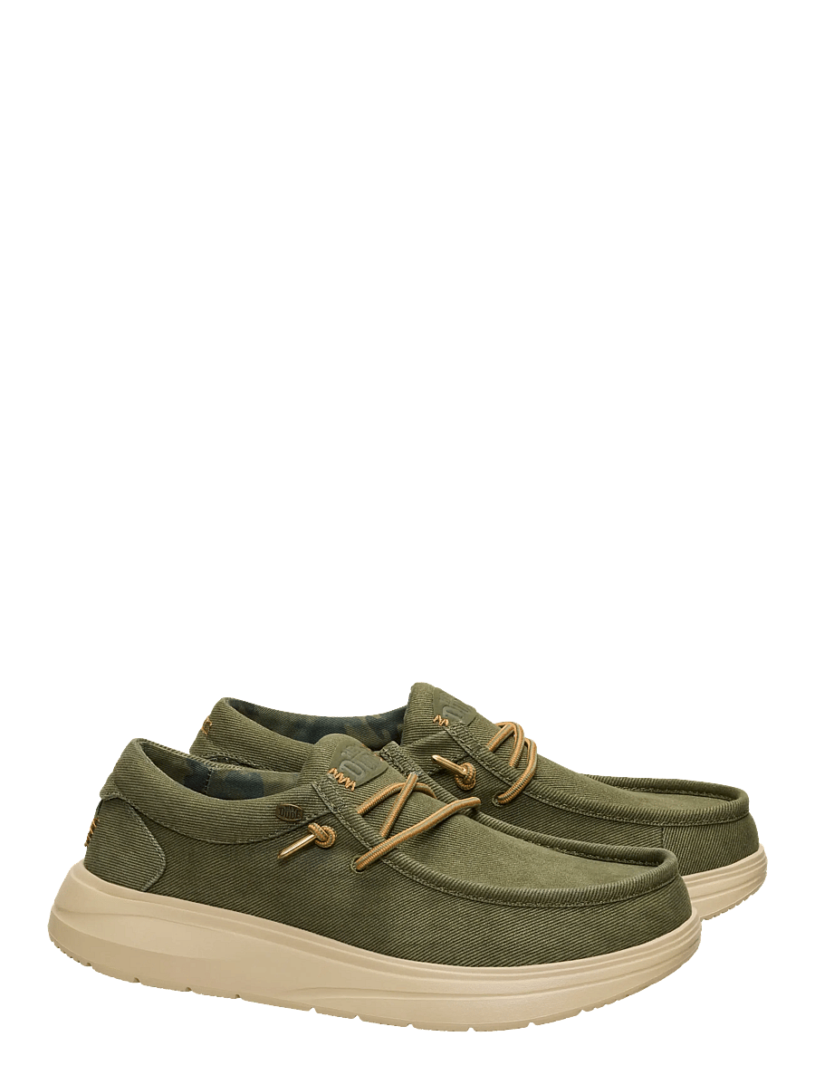 Hey Dude - WALLY COMF WORN - låga sneakers - olive/dawm tan - 1