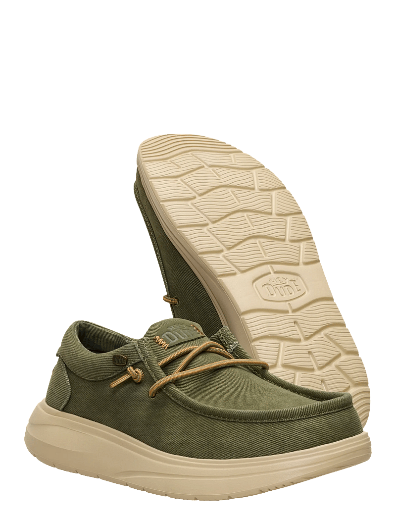 Hey Dude - WALLY COMF WORN - low tops - olive/dawm tan - 3