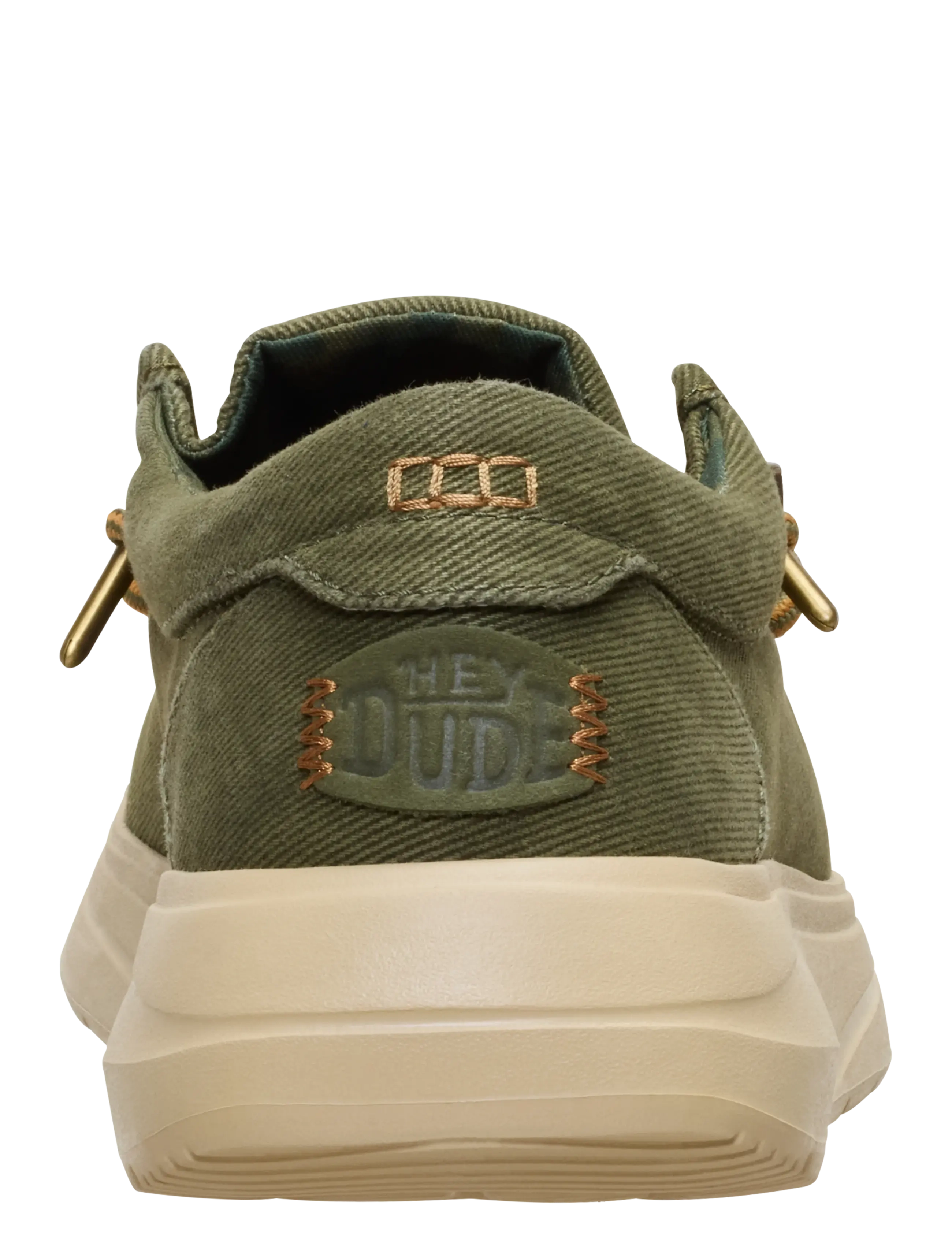 Hey Dude - WALLY COMF WORN - låga sneakers - olive/dawm tan - 5