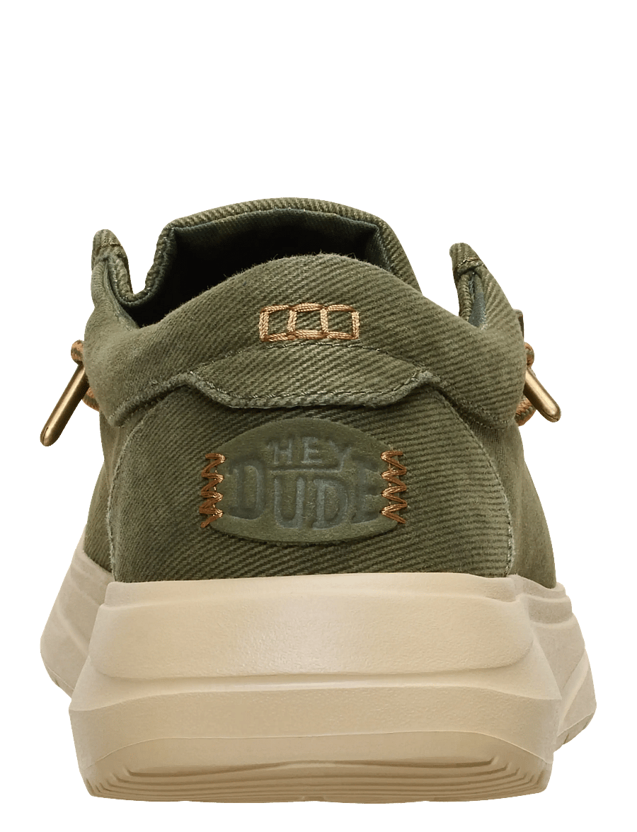 Hey Dude - WALLY COMF WORN - låga sneakers - olive/dawm tan - 5
