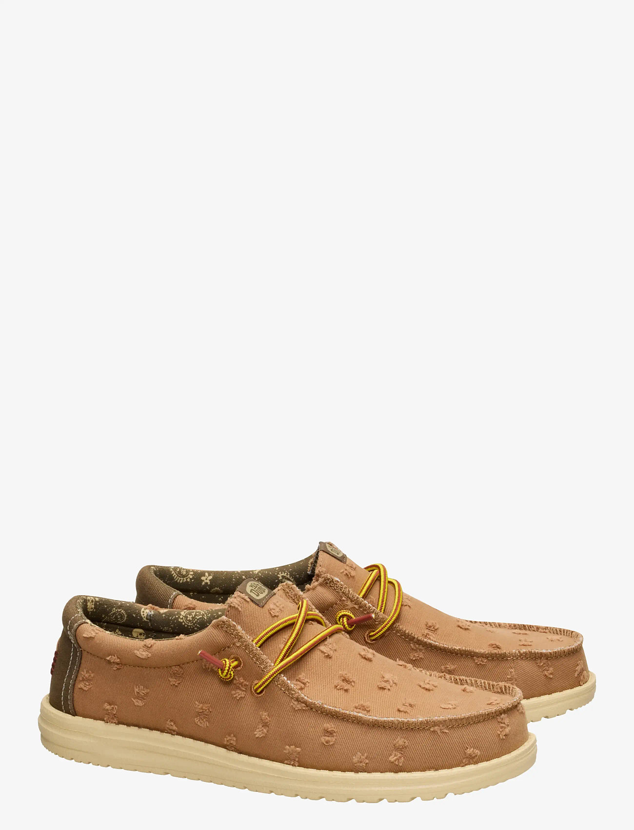 Hey Dude - WALLY WELL WORN - boat shoes - argan brown/multi - 1