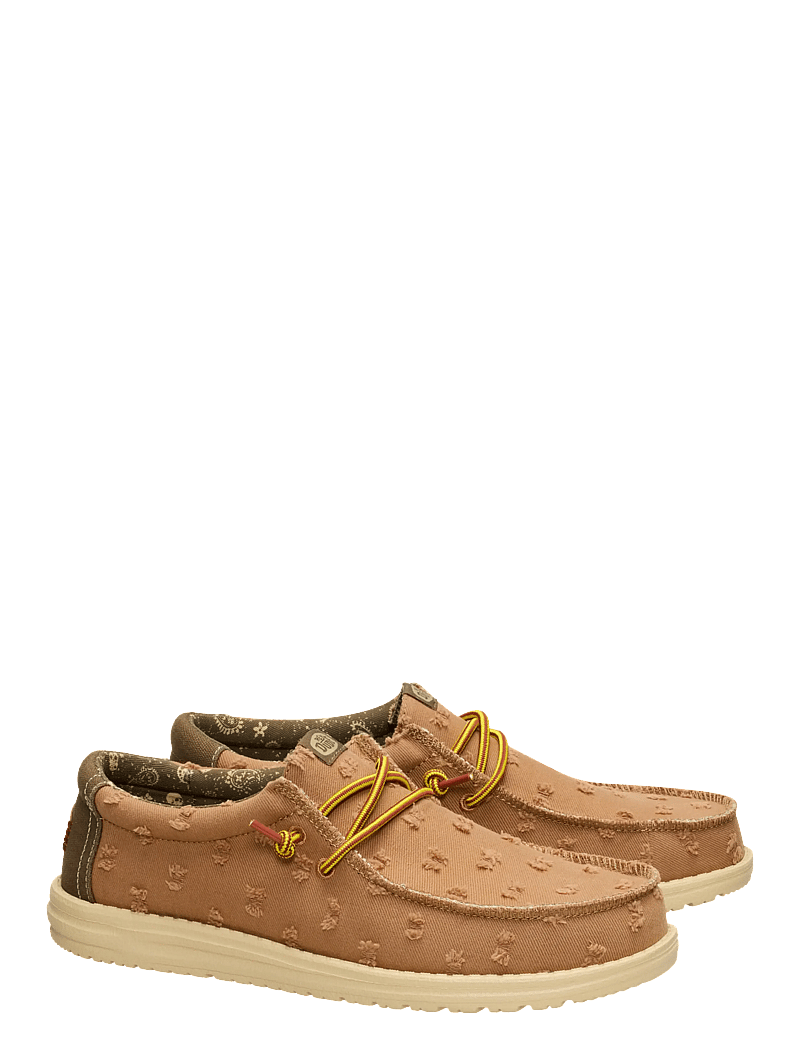 Hey Dude - WALLY WELL WORN - boat shoes - argan brown/multi - 1