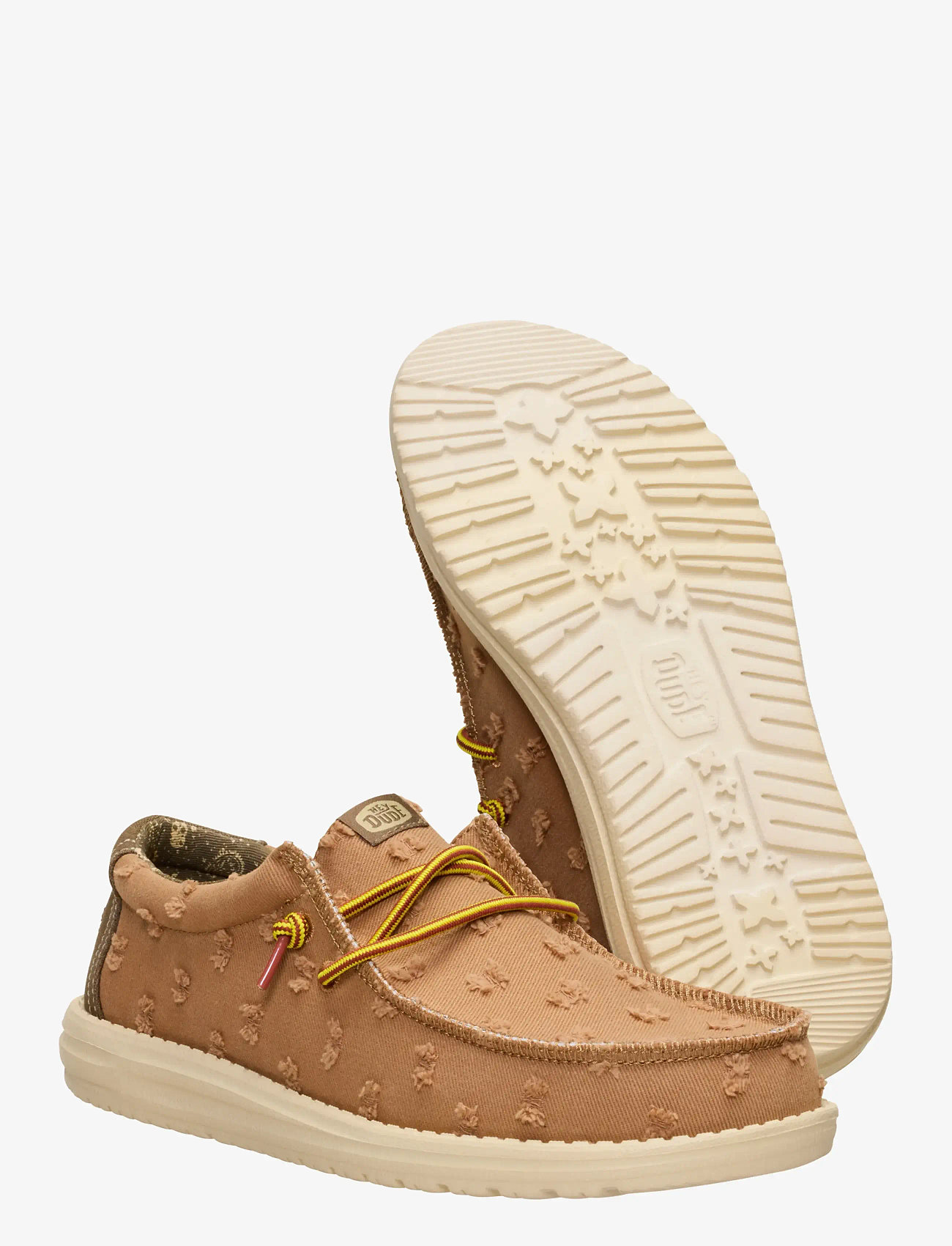 Hey Dude - WALLY WELL WORN - boat shoes - argan brown/multi - 3