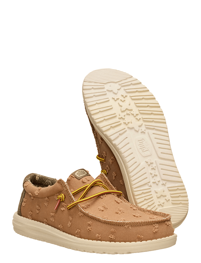 Hey Dude - WALLY WELL WORN - boat shoes - argan brown/multi - 3