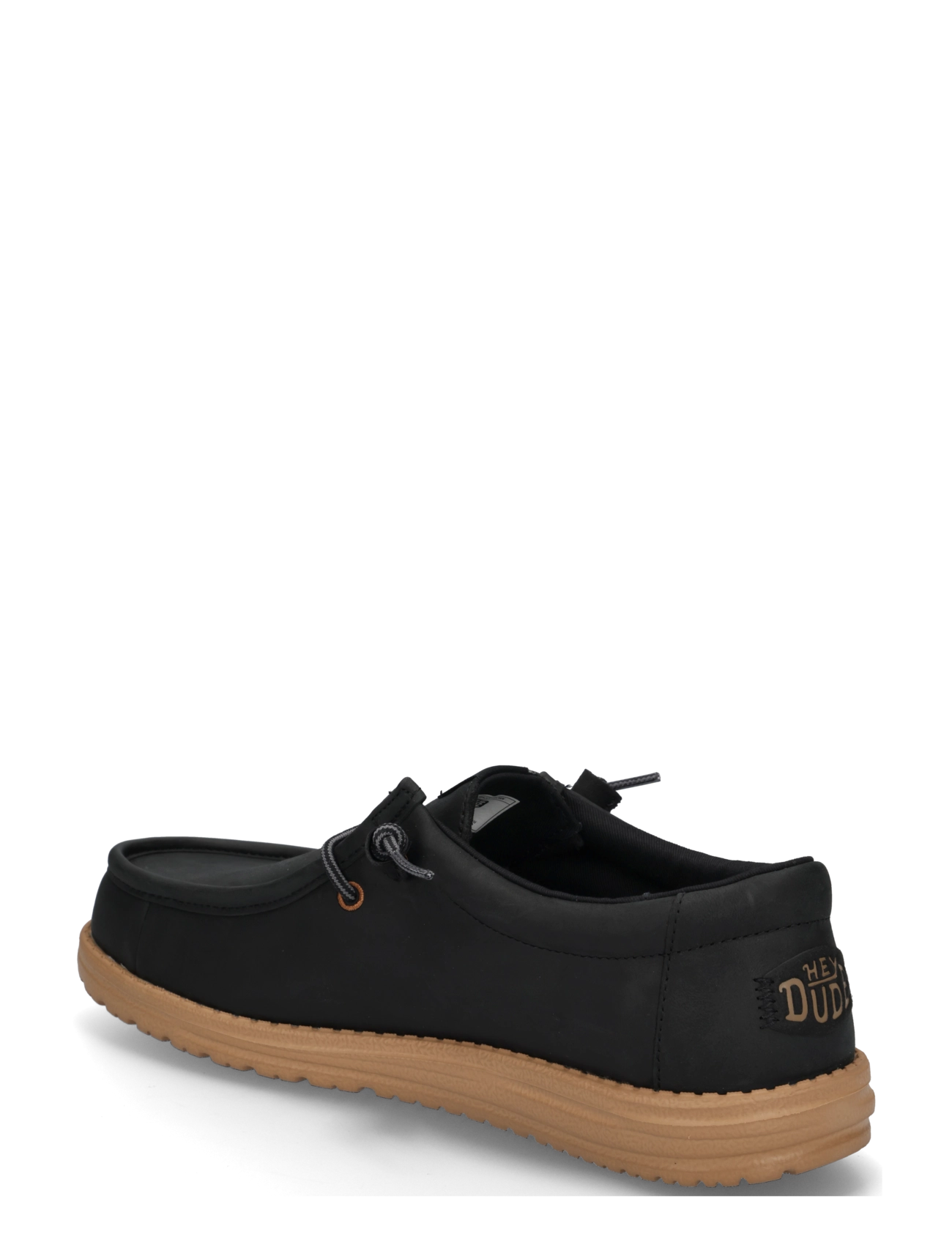 Hey Dude - WALLY FULL GRAIN LEATHER - kollektsioonid - black/tobacco brown - 1