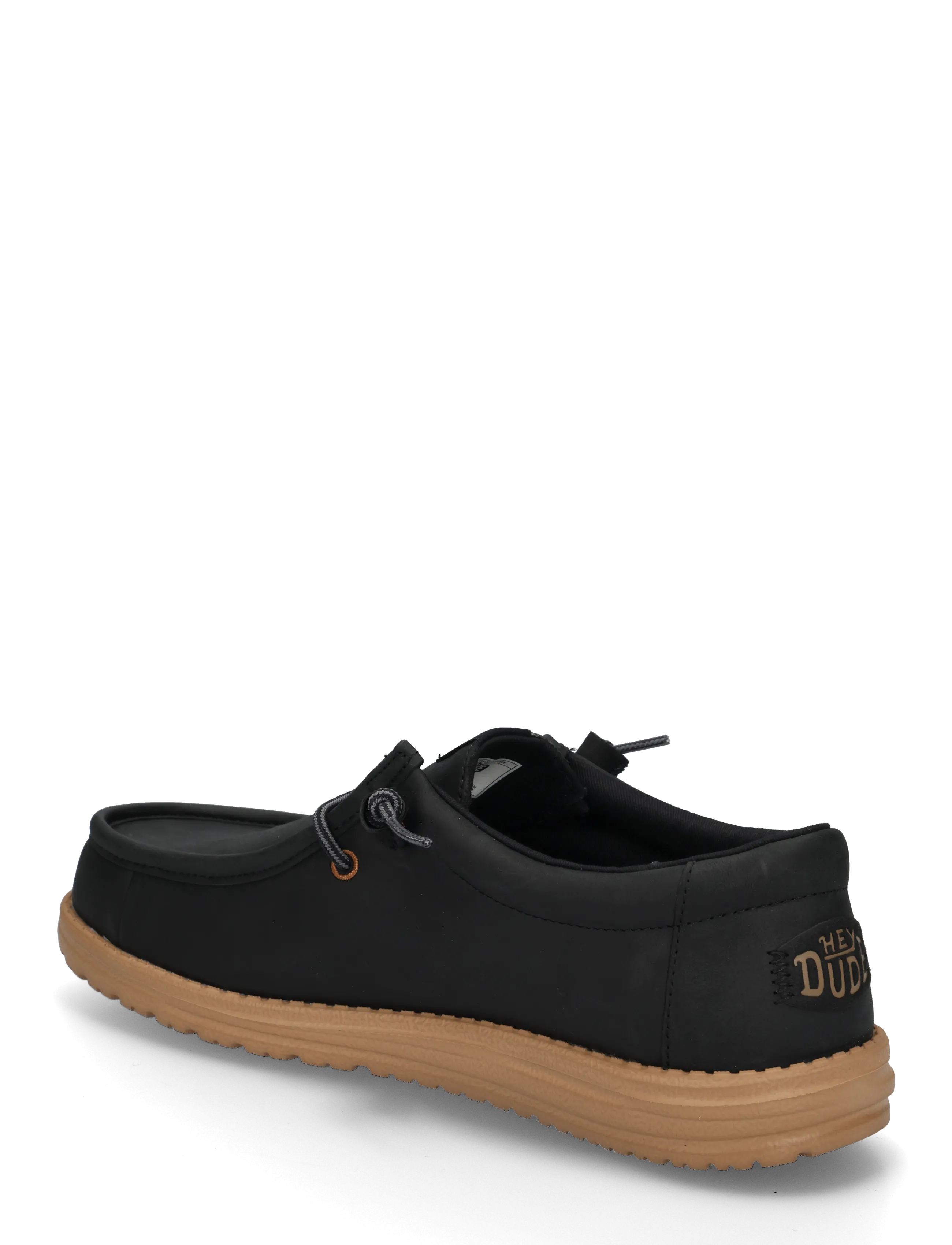 Hey Dude - WALLY FULL GRAIN LEATHER - kollektionen - black/tobacco brown - 1