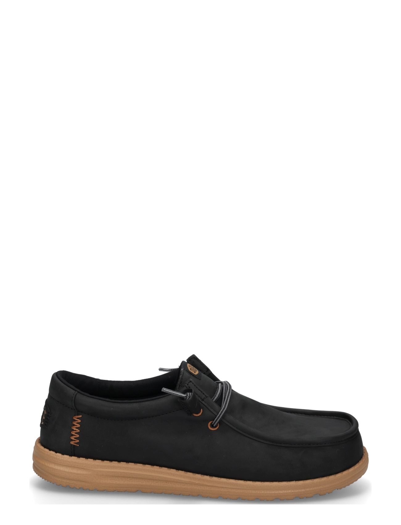 Hey Dude - WALLY FULL GRAIN LEATHER - kollektsioonid - black/tobacco brown - 2