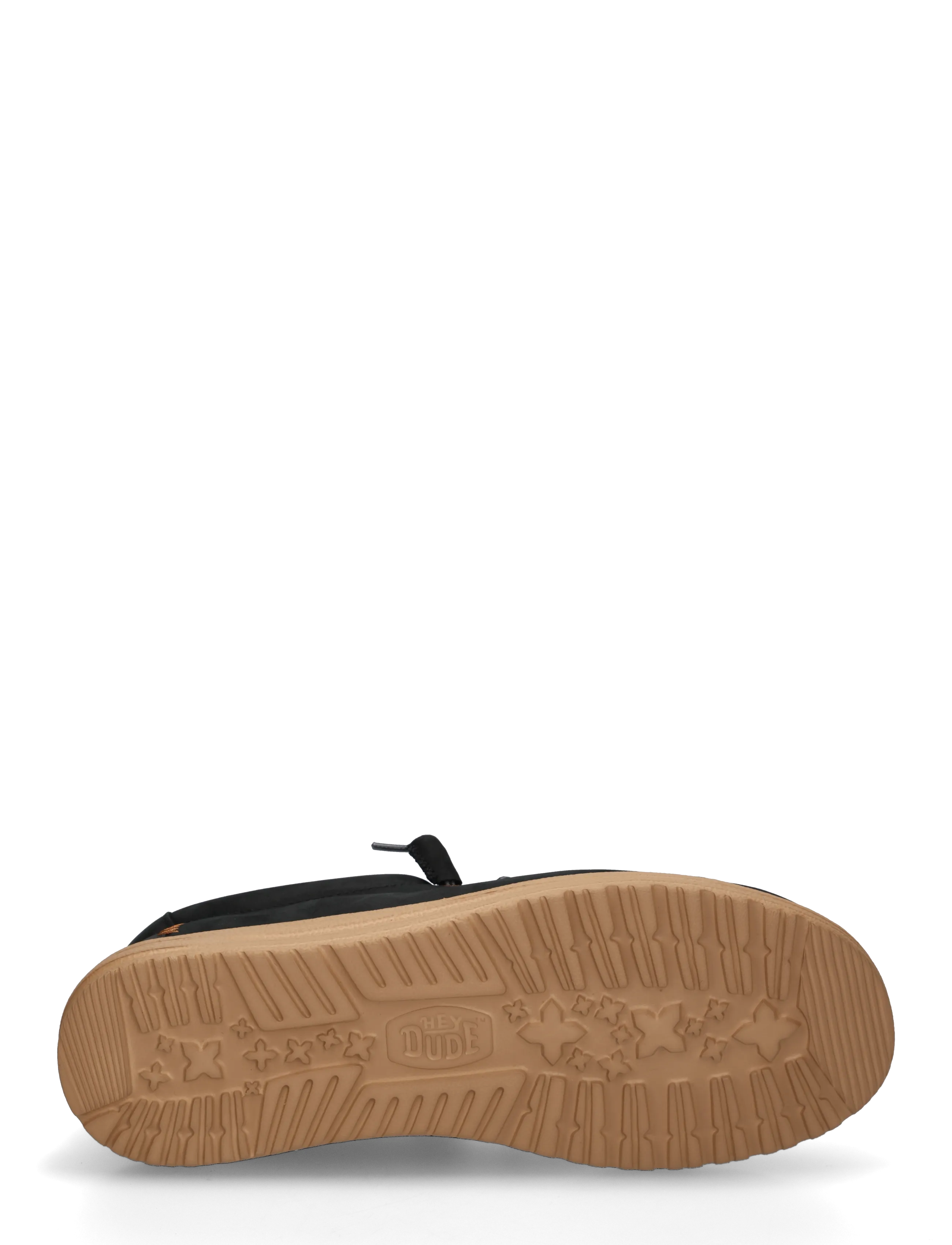 Hey Dude - WALLY FULL GRAIN LEATHER - kollektionen - black/tobacco brown - 4
