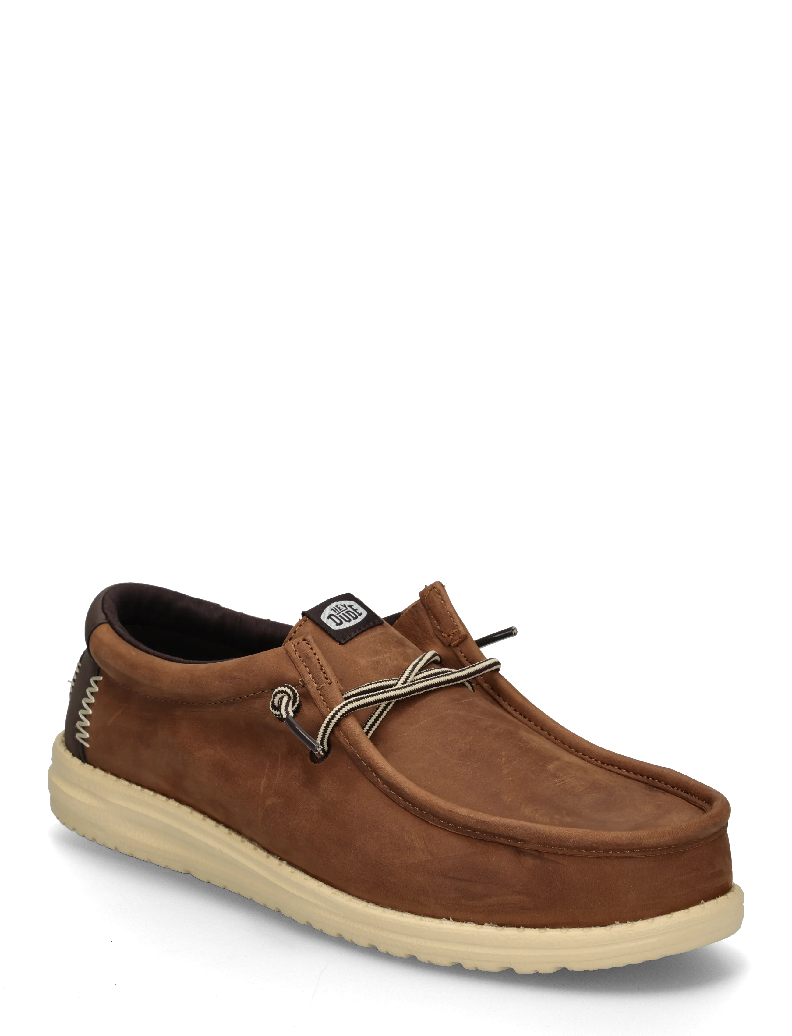 Hey Dude WALLY FULL GRAIN LEATHER - Shoes - ROBE BROWN/MOLE BROWN / brown