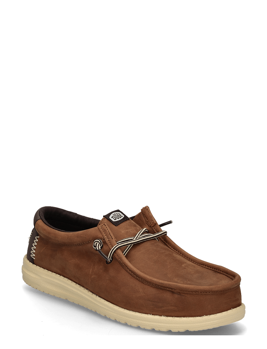 Hey Dude - WALLY FULL GRAIN LEATHER - kollektioner - robe brown/mole brown - 0