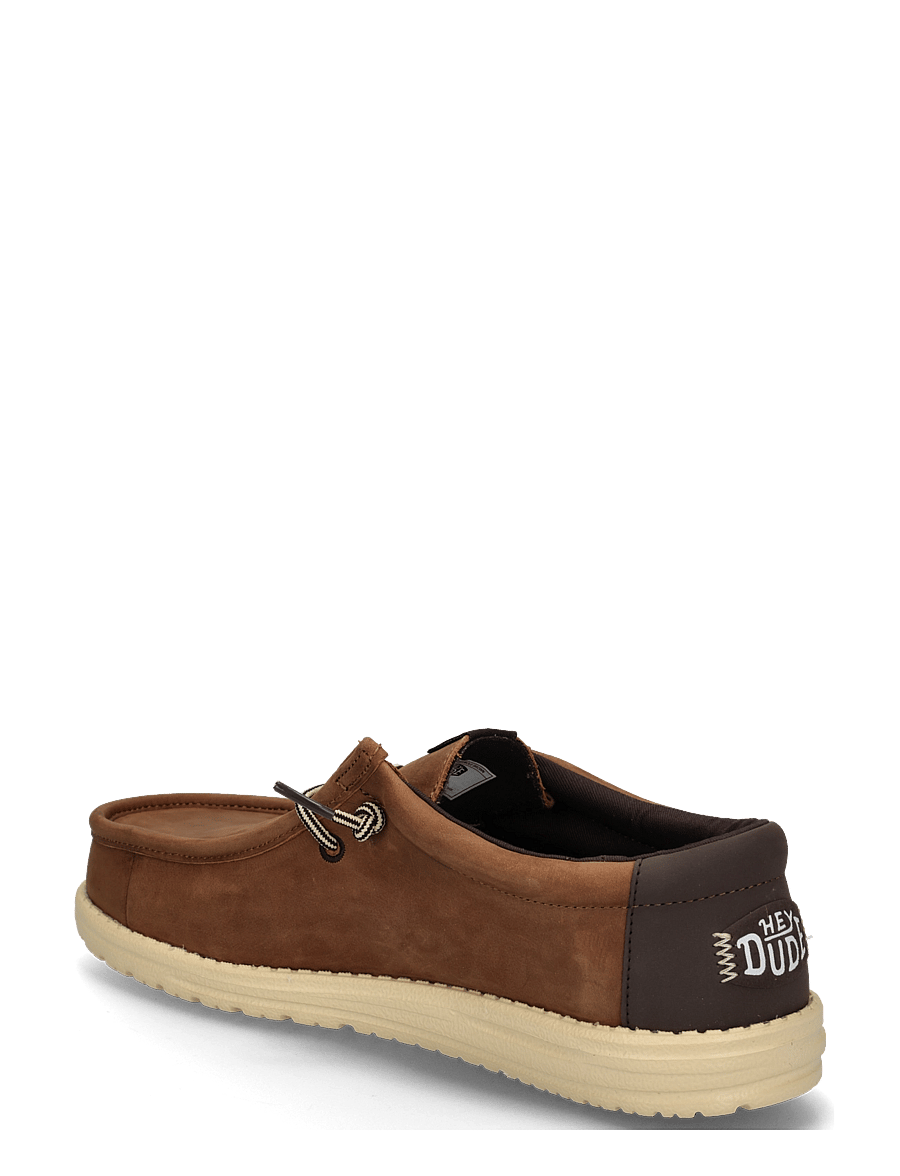 Hey Dude - WALLY FULL GRAIN LEATHER - kollektioner - robe brown/mole brown - 1