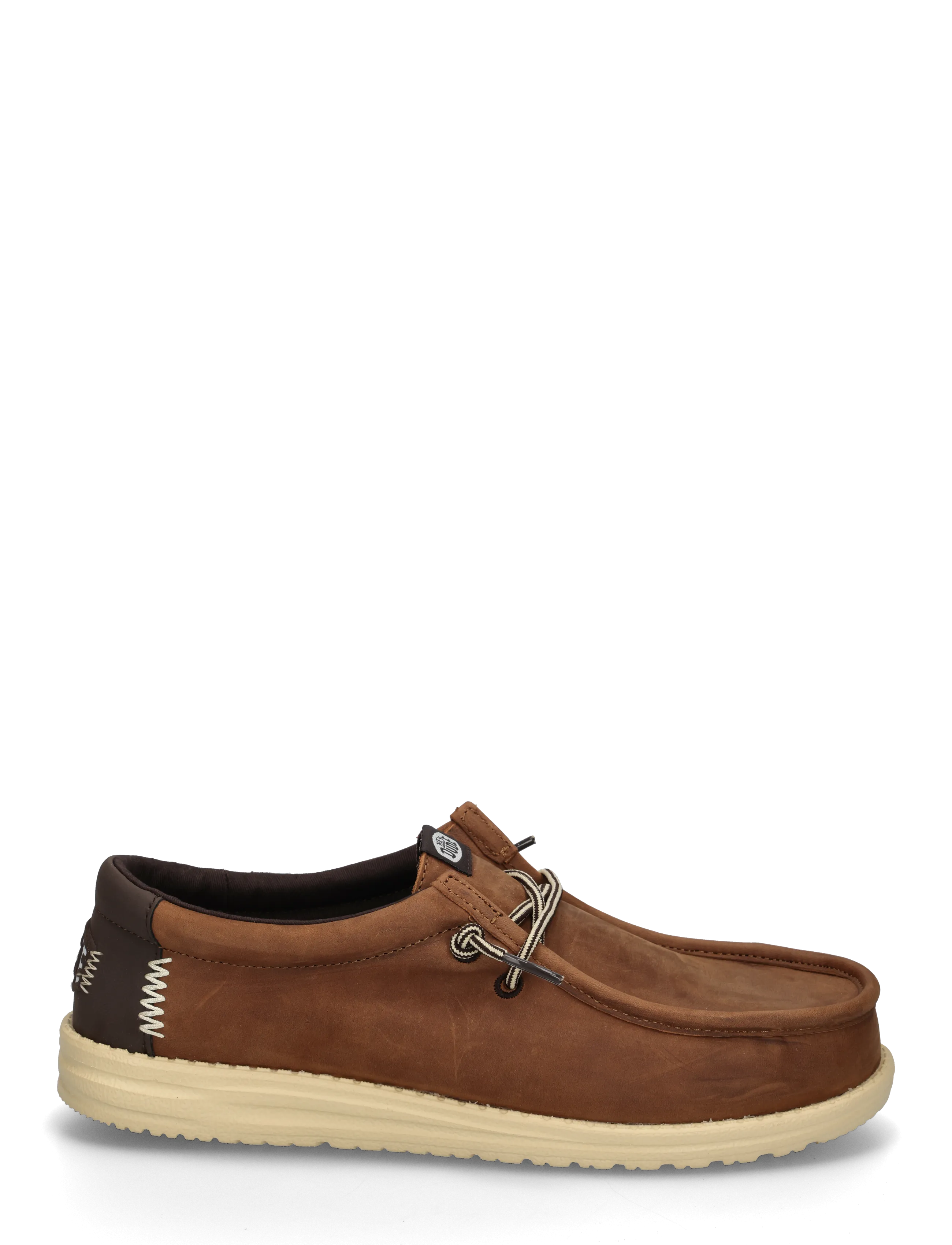 Hey Dude - WALLY FULL GRAIN LEATHER - collections - robe brown/mole brown - 2