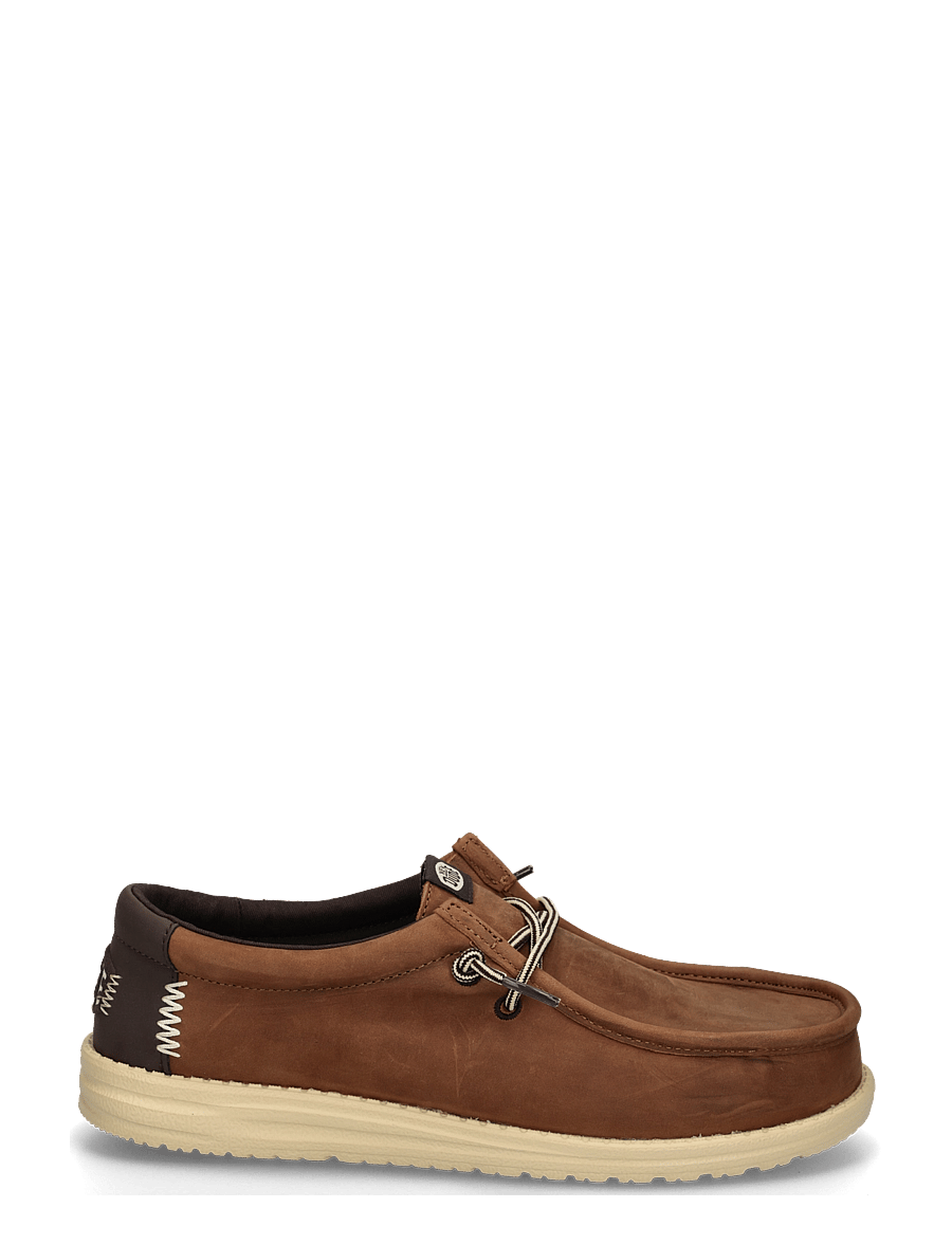 Hey Dude - WALLY FULL GRAIN LEATHER - kollektioner - robe brown/mole brown - 2