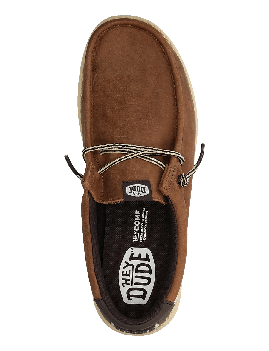 Hey Dude - WALLY FULL GRAIN LEATHER - kollektioner - robe brown/mole brown - 3