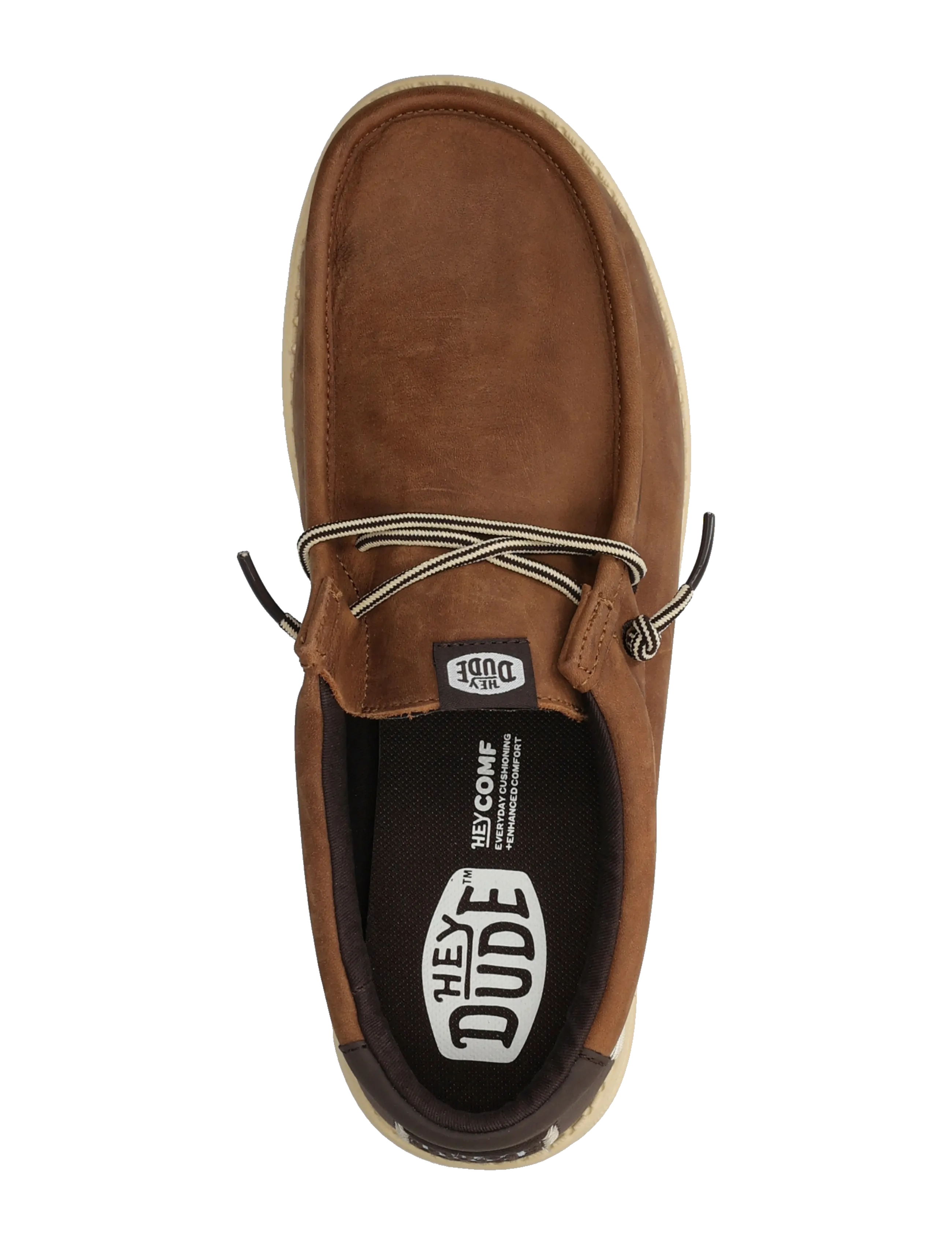 Hey Dude - WALLY FULL GRAIN LEATHER - collections - robe brown/mole brown - 3