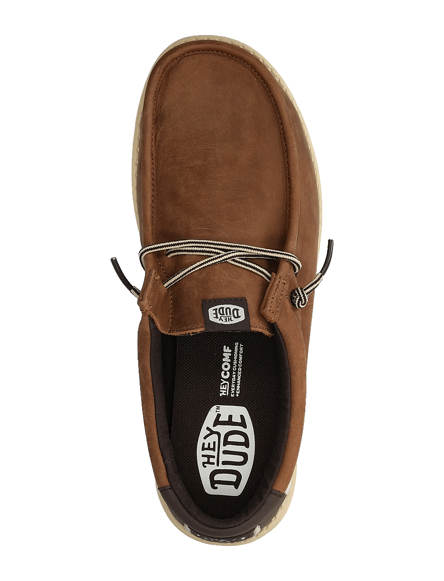 Hey Dude - WALLY FULL GRAIN LEATHER - collections - robe brown/mole brown - 3