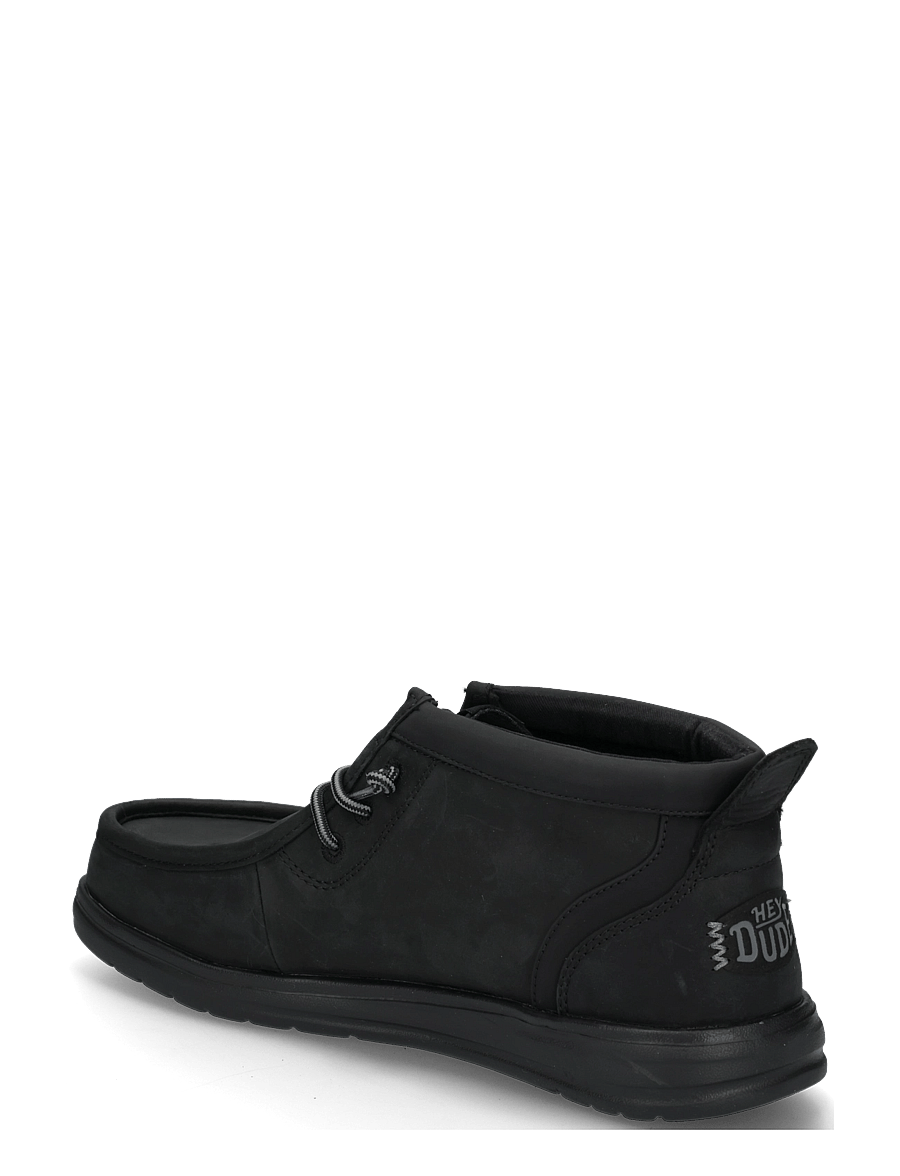 Hey Dude - WALLY MID GRIPR LEATHER - chukka boots - black/black - 1