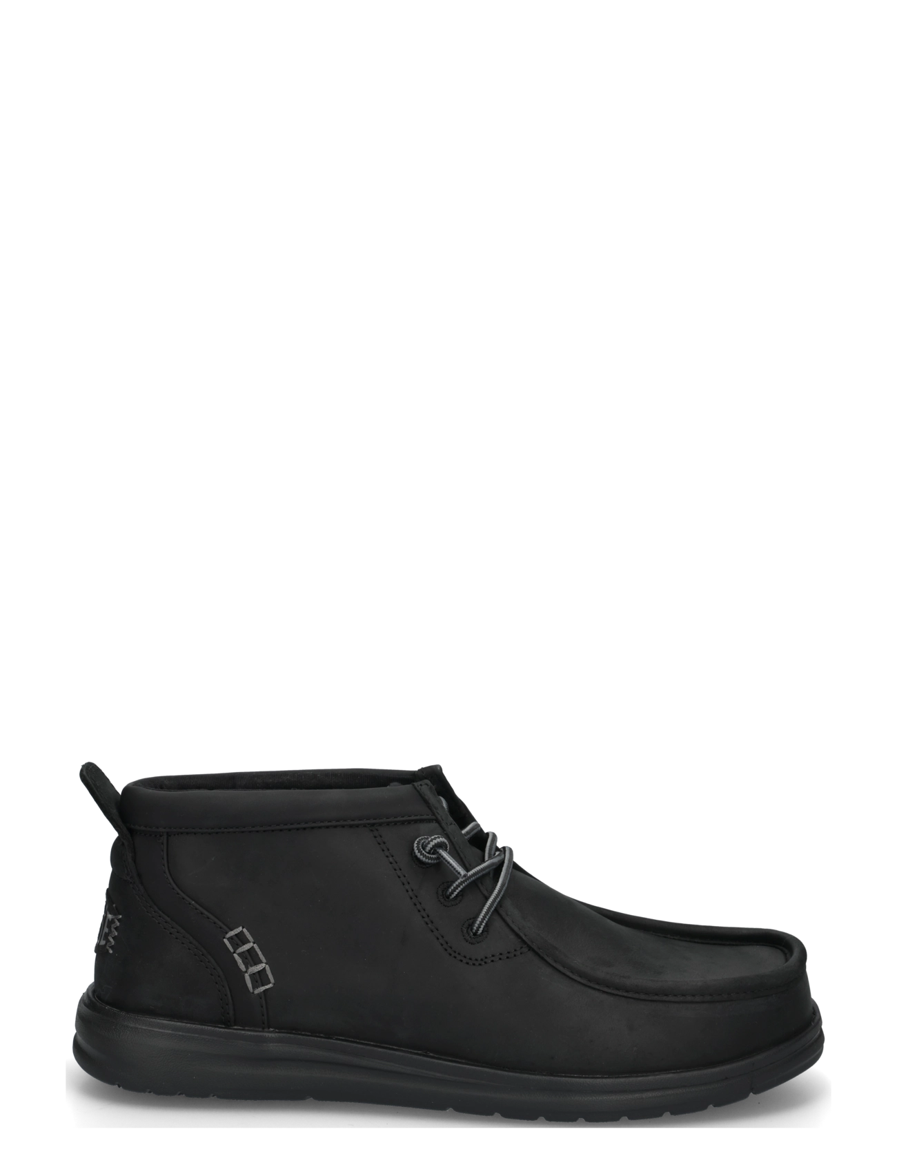 Hey Dude - WALLY MID GRIPR LEATHER - chukka boots - black/black - 2