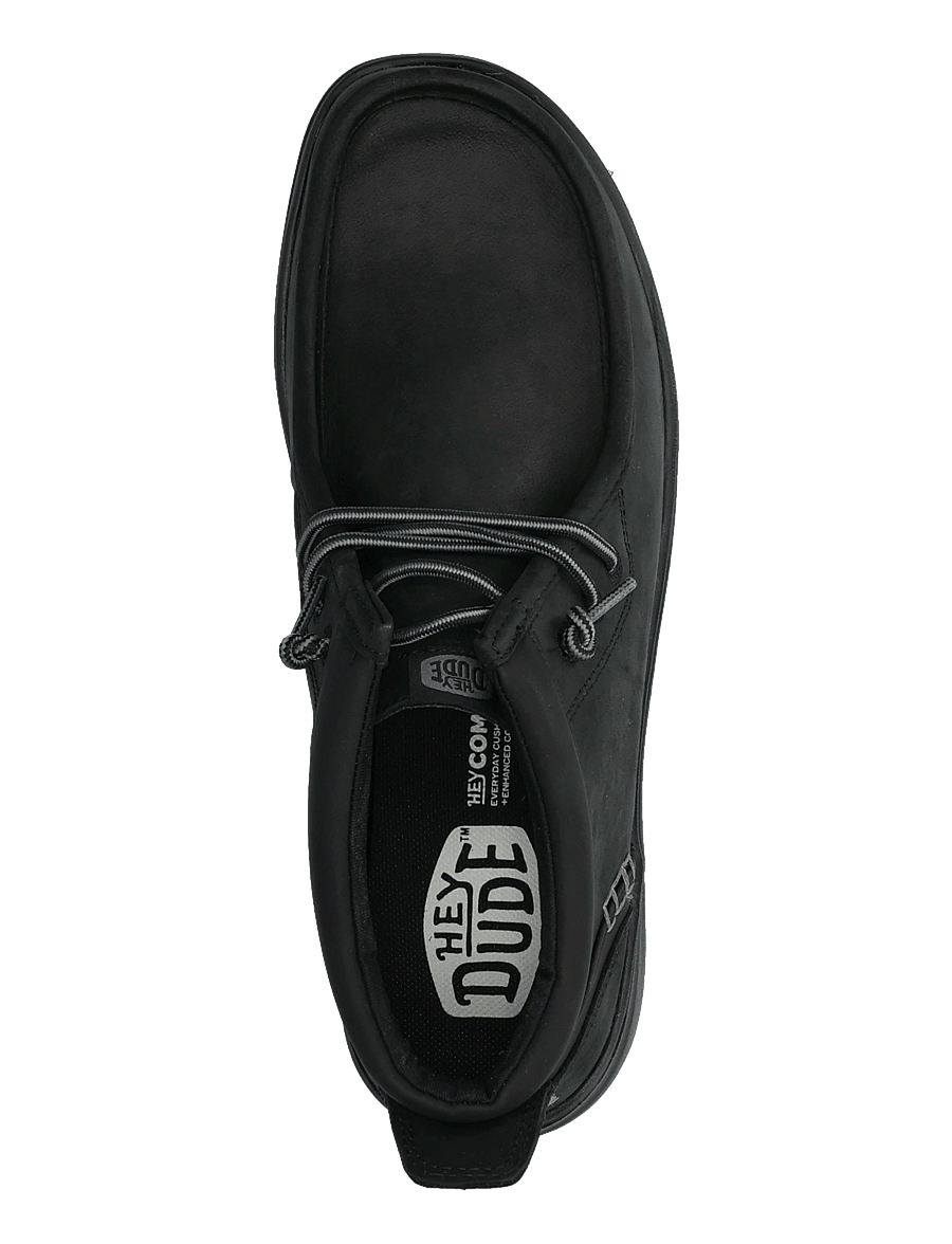 Hey Dude - WALLY MID GRIPR LEATHER - chukka boots - black/black - 3