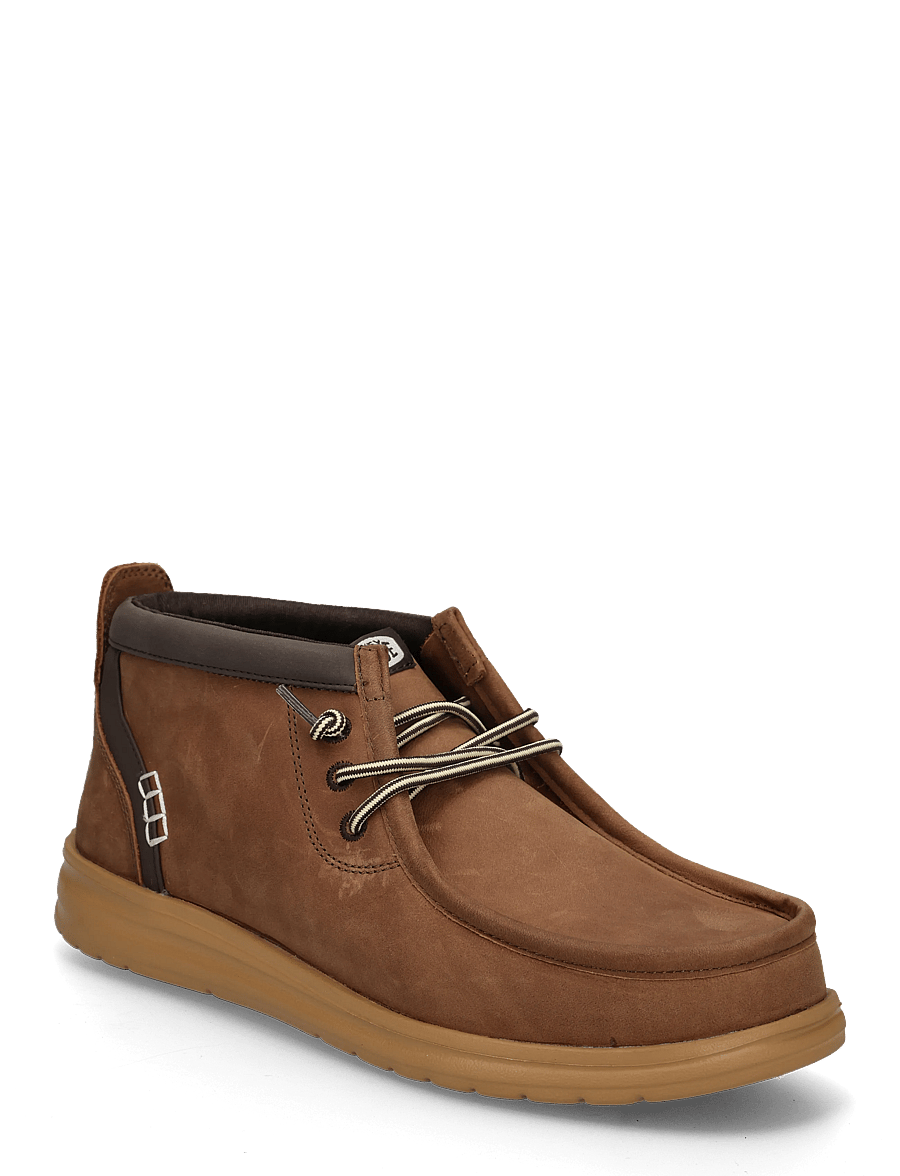 Hey Dude - WALLY MID GRIPR LEATHER - chukka boots - robe brown/mole brown - 0