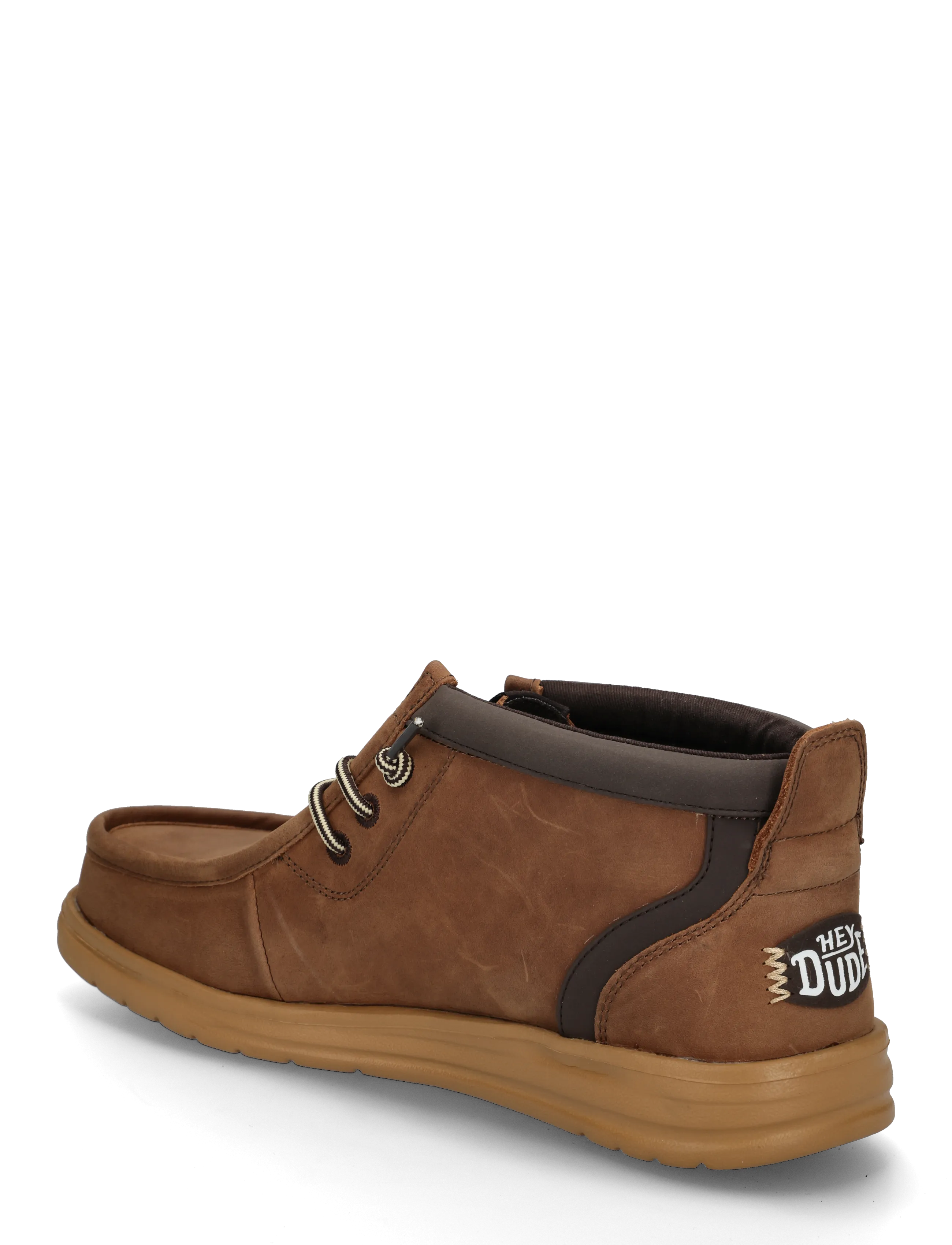 Hey Dude - WALLY MID GRIPR LEATHER - chukka boots - robe brown/mole brown - 1