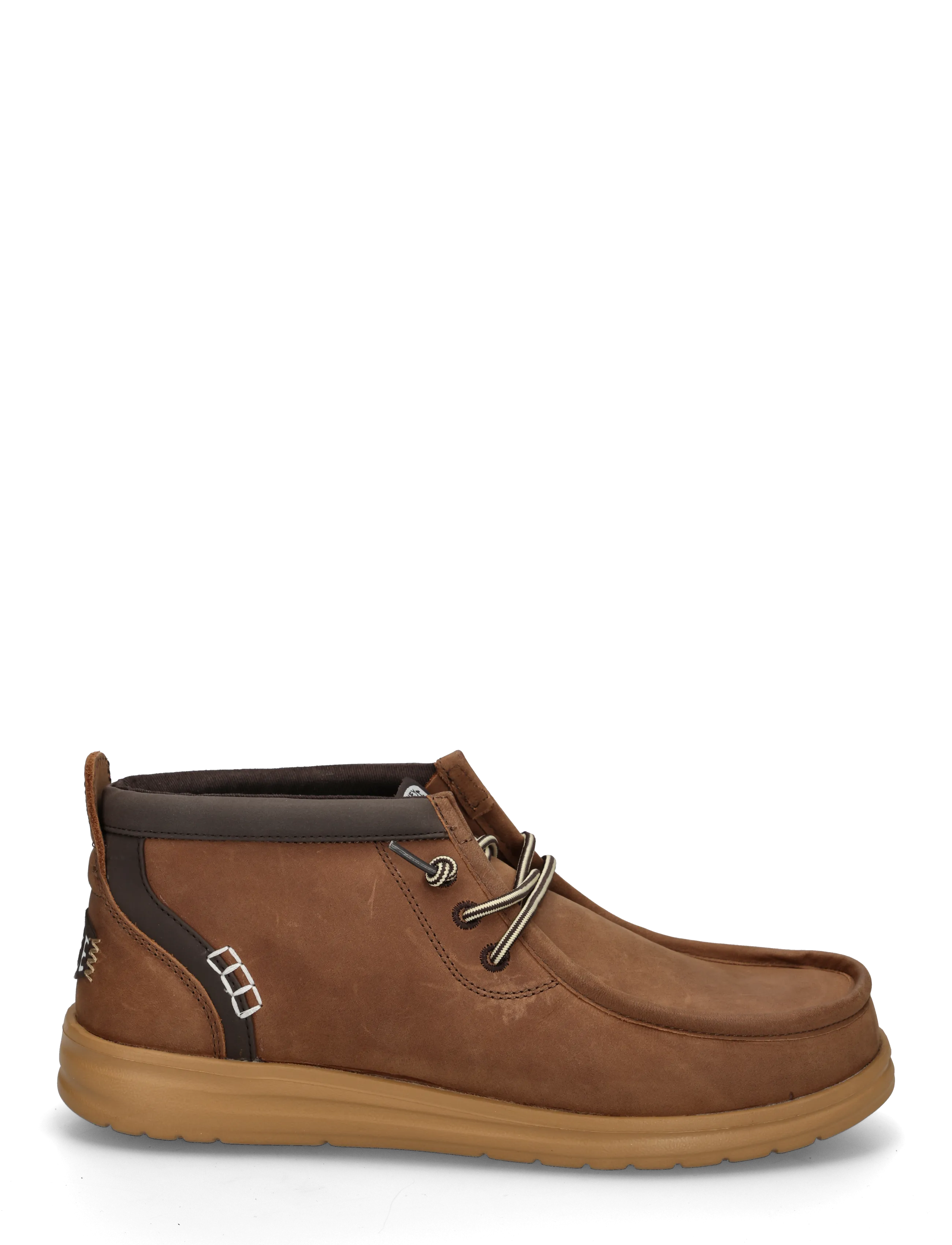 Hey Dude - WALLY MID GRIPR LEATHER - chukka boots - robe brown/mole brown - 2