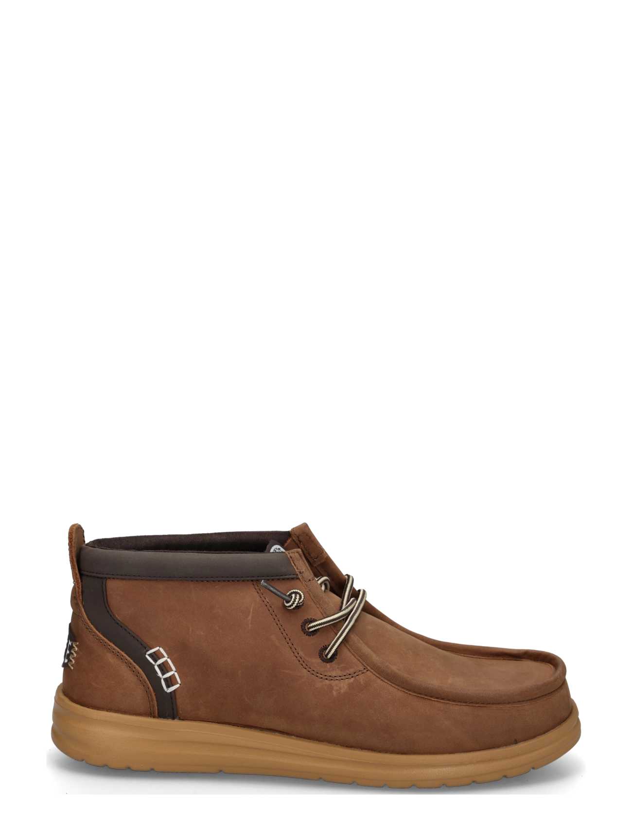 Hey Dude - WALLY MID GRIPR LEATHER - chukka boots - robe brown/mole brown - 2