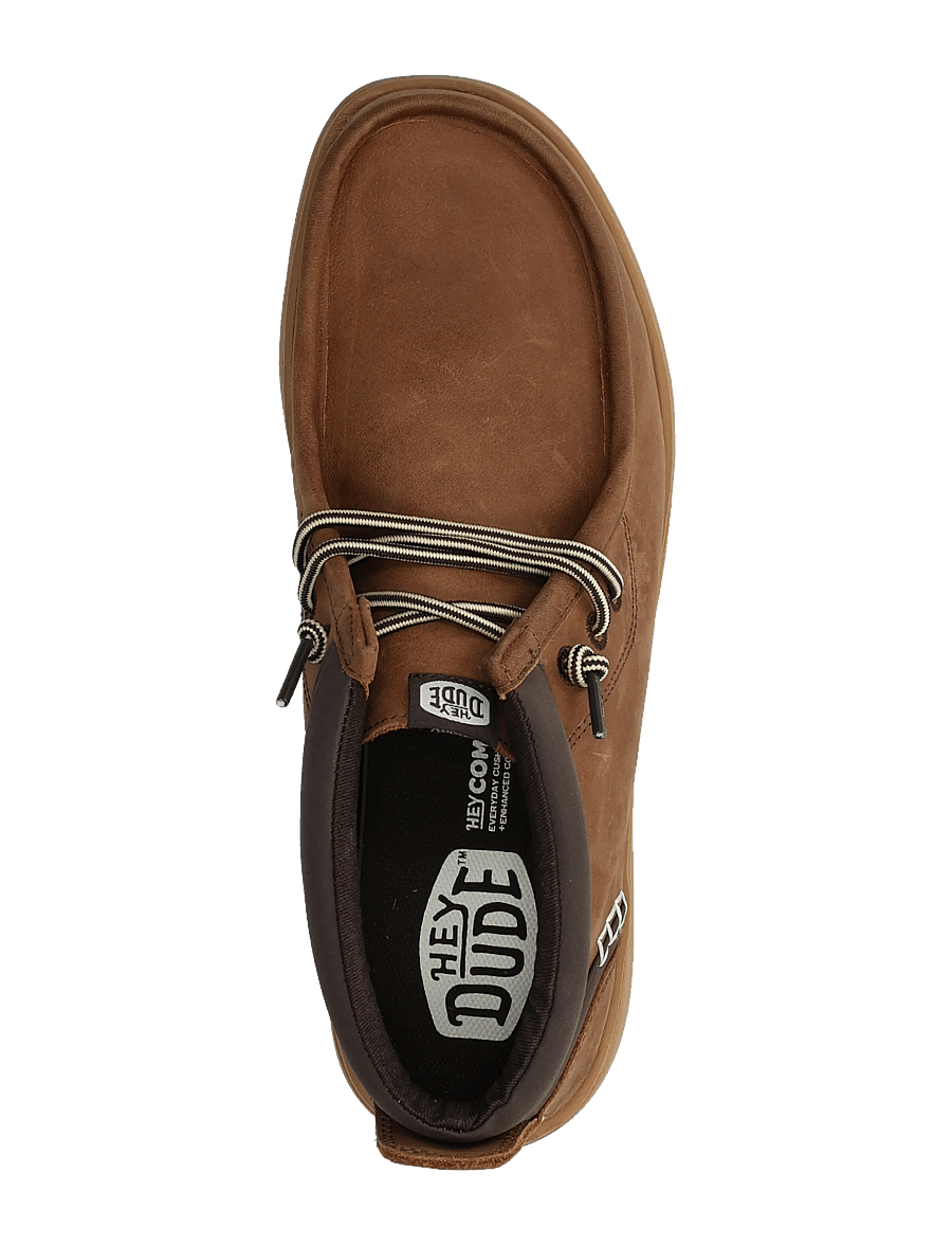 Hey Dude - WALLY MID GRIPR LEATHER - chukka boots - robe brown/mole brown - 3